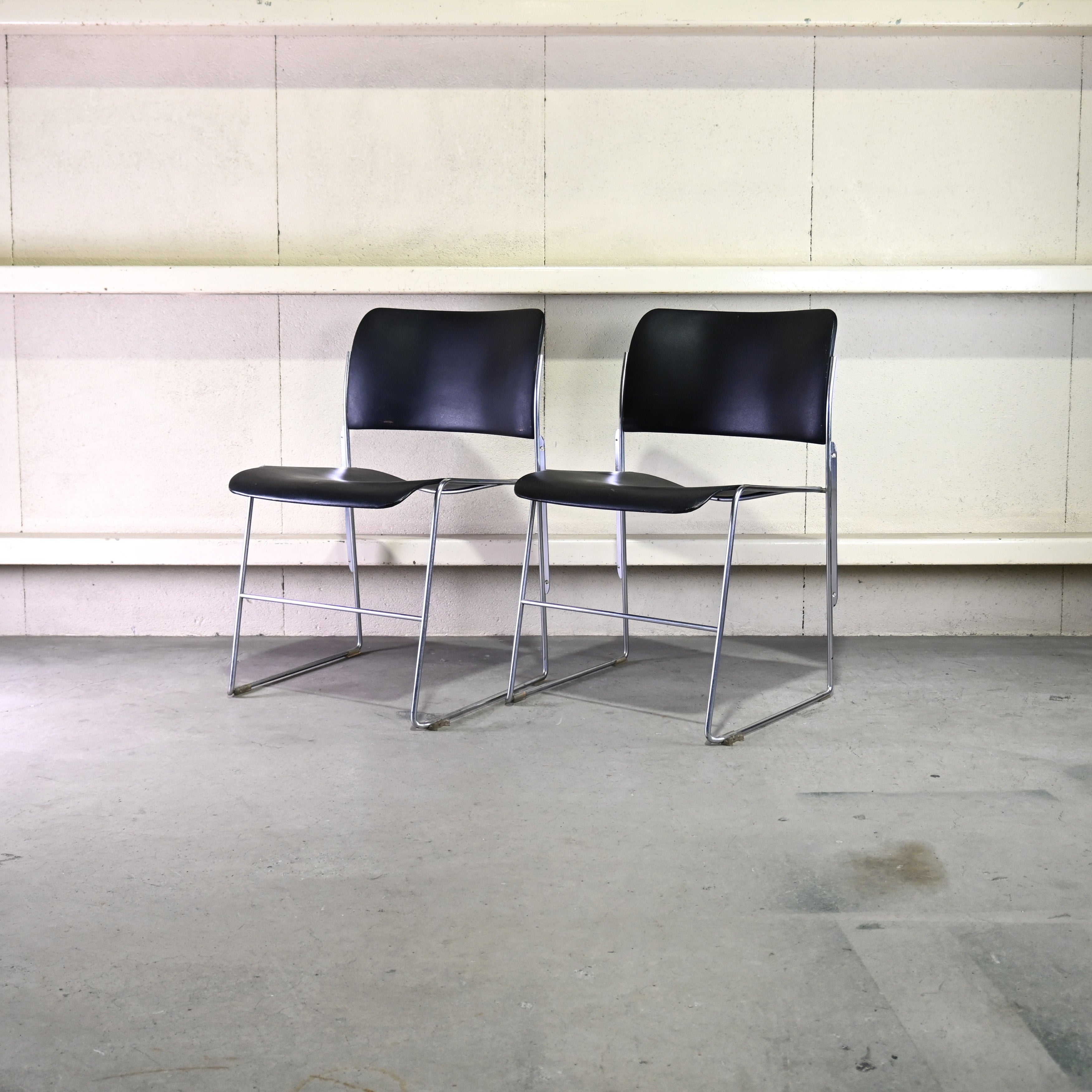 40/4 Side chair Black David Rowland General Fireproofing Co. 1970's US vintage Industrial design / 40/4チェア ブラック デヴィッド・ローランド ジェネラルファイヤープルーフィング 1970年代 アメリカヴィンテージ インダストリアルデザイン