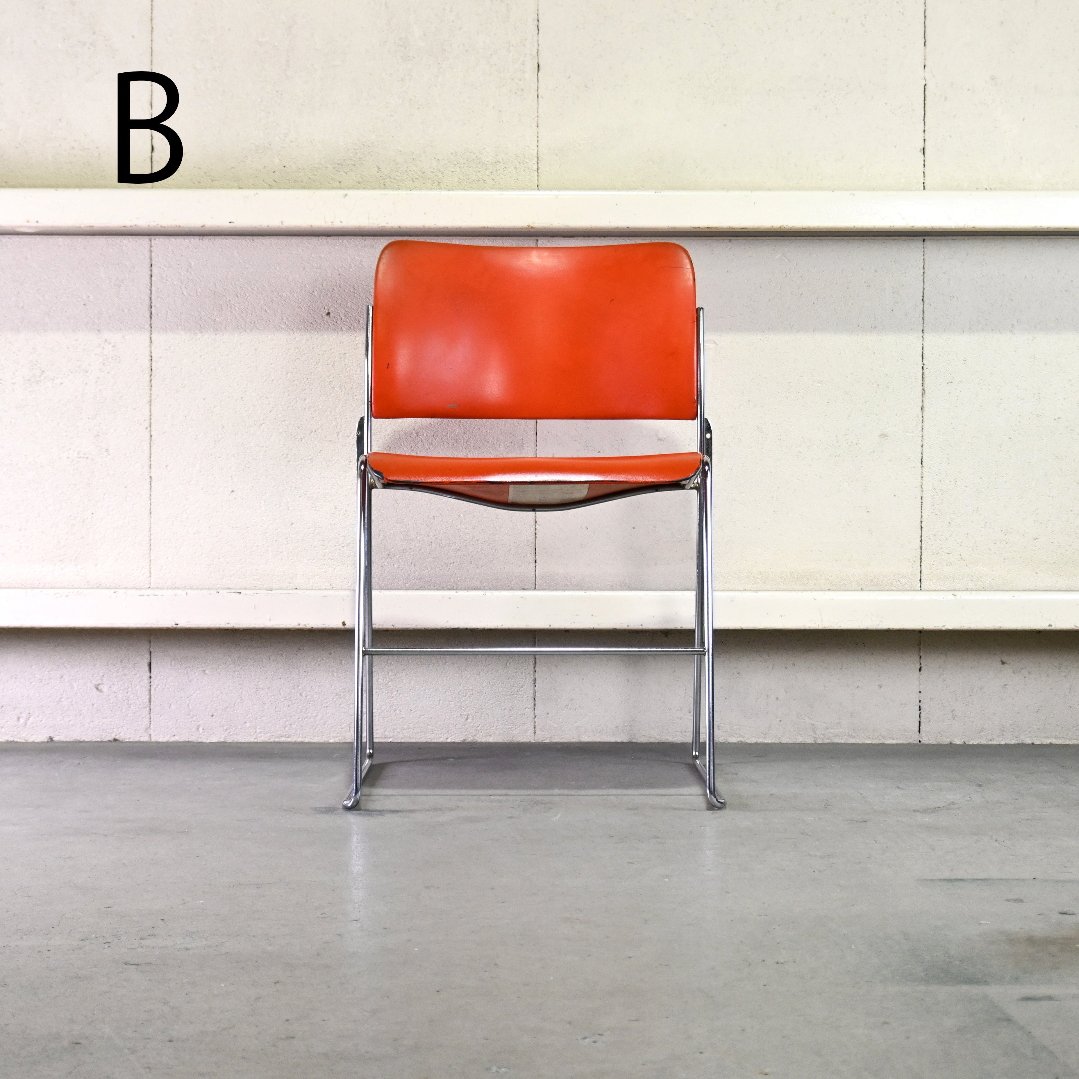 40/4 Side chair Orange David Rowland General Fireproofing Co. 1970's US vintage Industrial design / 40/4チェア オレンジ デヴィッド・ローランド ジェネラルファイヤープルーフィング 1970年代 アメリカヴィンテージ インダストリアルデザイン