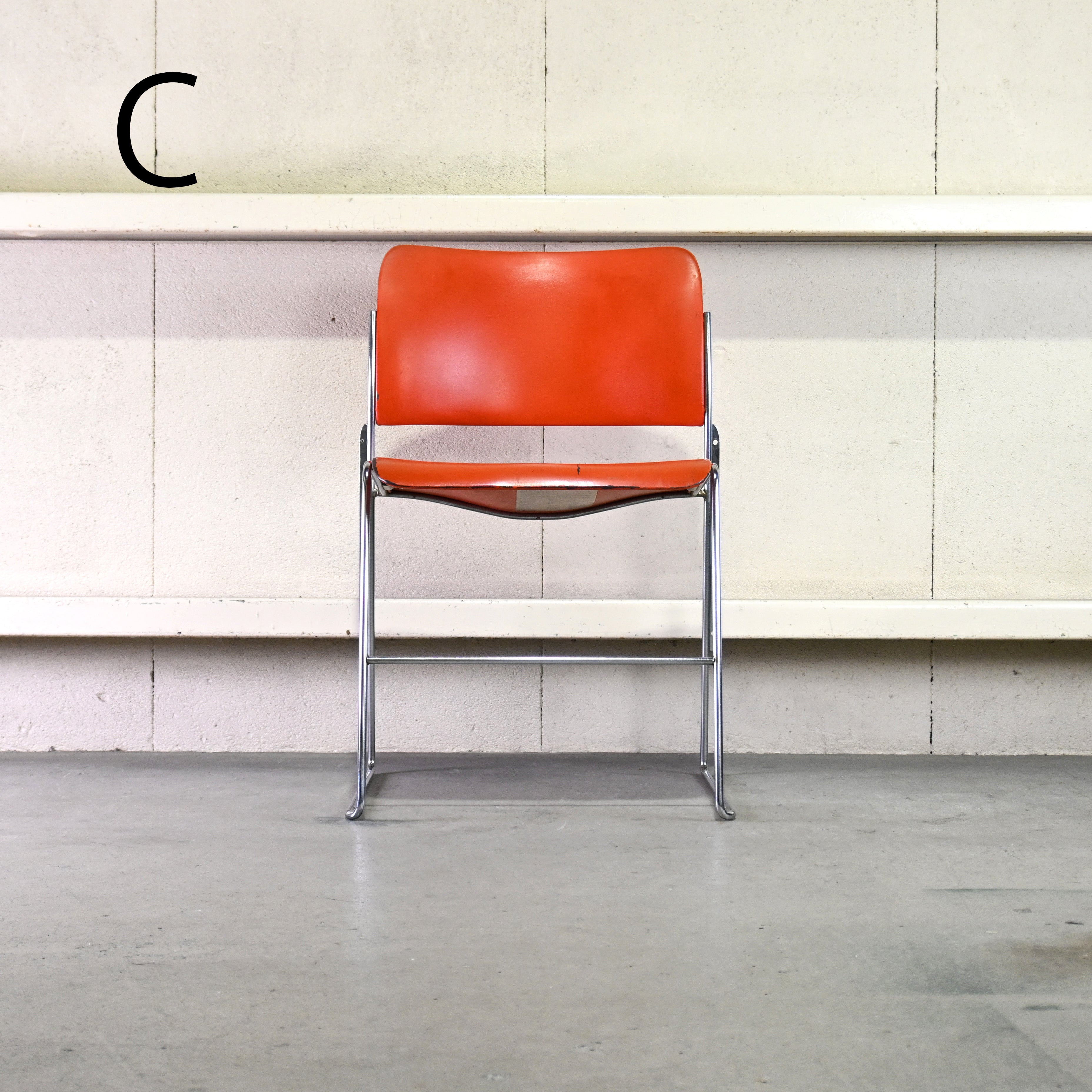 40/4 Side chair Orange David Rowland General Fireproofing Co. 1970's US vintage Industrial design / 40/4チェア オレンジ デヴィッド・ローランド ジェネラルファイヤープルーフィング 1970年代 アメリカヴィンテージ インダストリアルデザイン