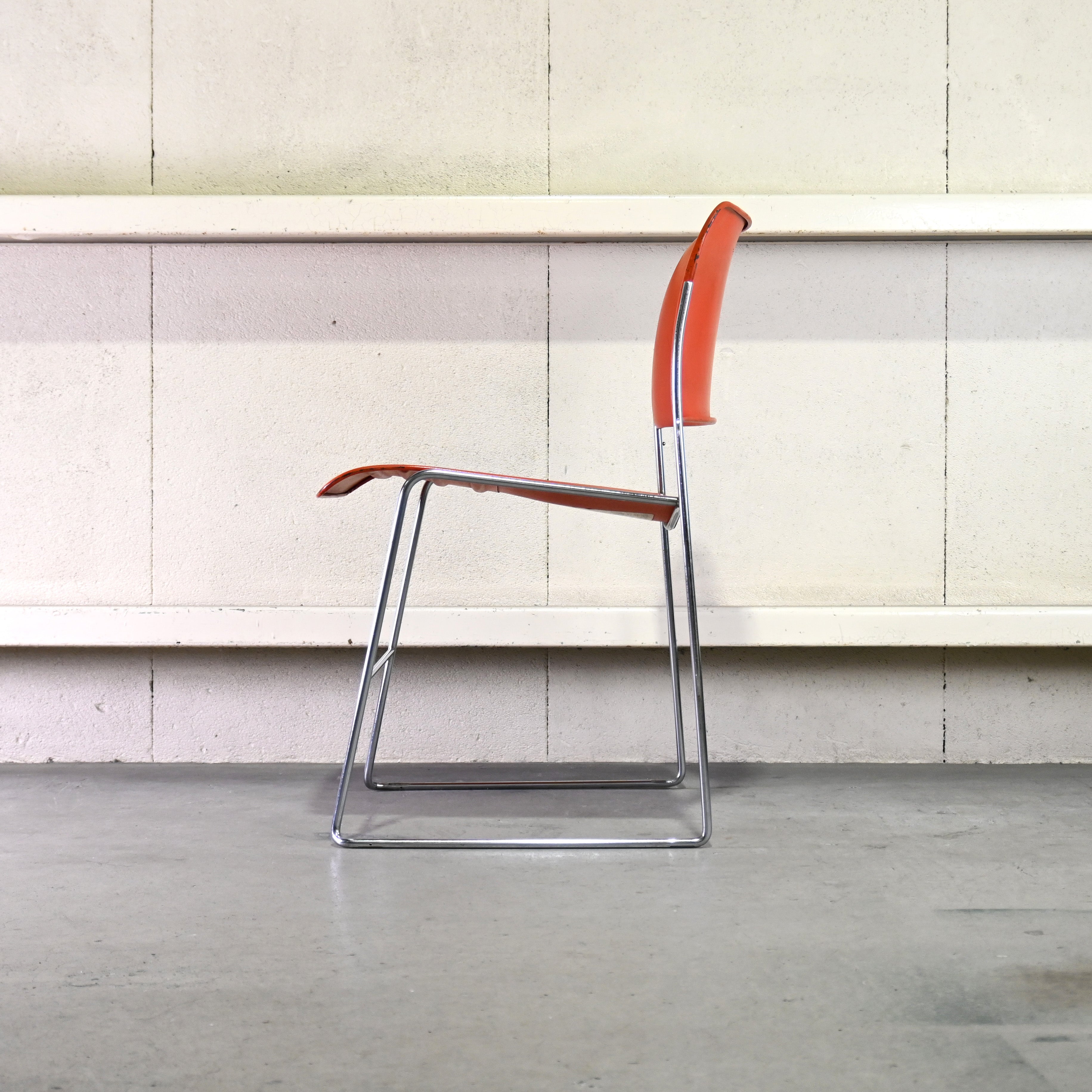 40/4 Side chair Orange David Rowland General Fireproofing Co. 1970's US vintage Industrial design / 40/4チェア オレンジ デヴィッド・ローランド ジェネラルファイヤープルーフィング 1970年代 アメリカヴィンテージ インダストリアルデザイン