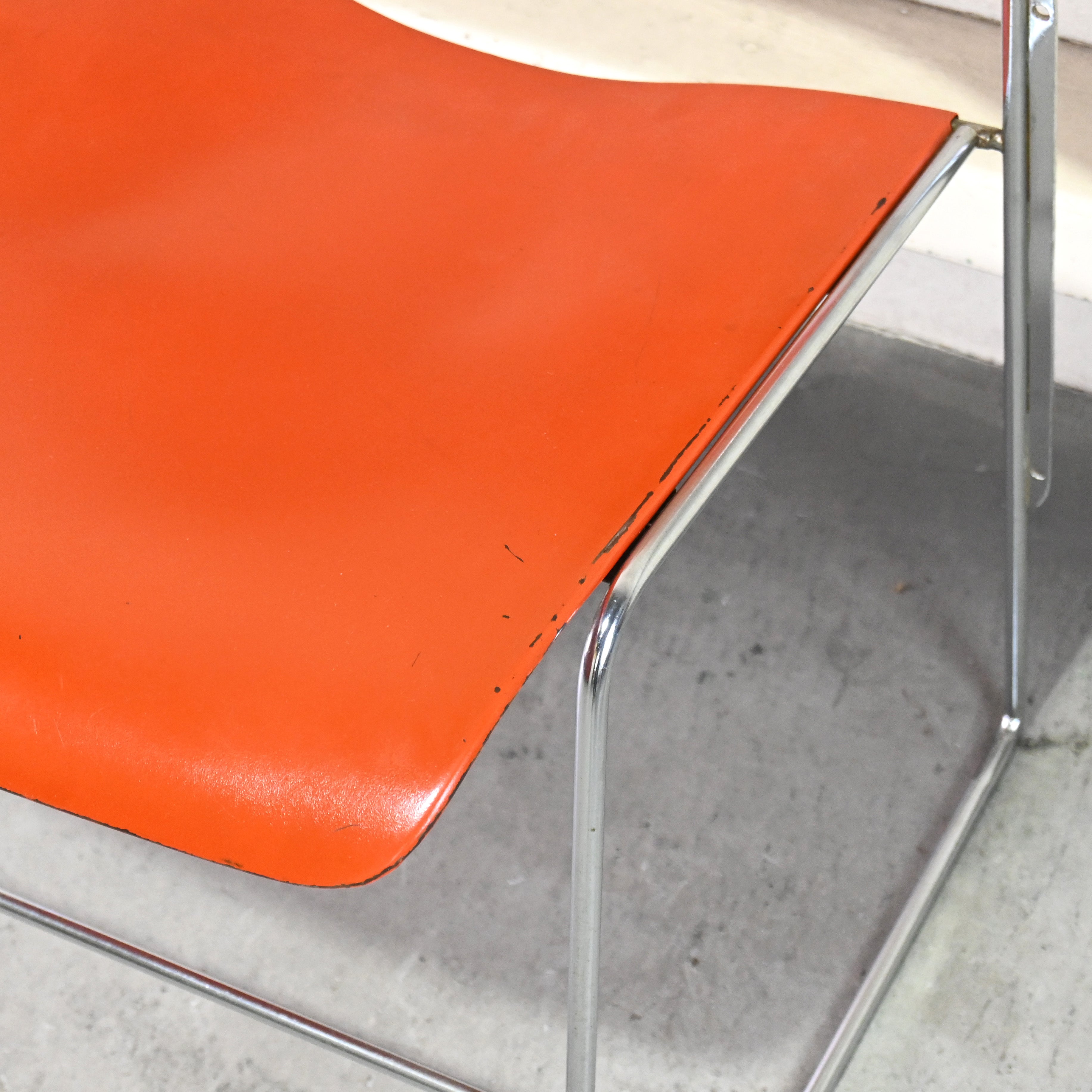 40/4 Side chair Orange David Rowland General Fireproofing Co. 1970's US vintage Industrial design / 40/4チェア オレンジ デヴィッド・ローランド ジェネラルファイヤープルーフィング 1970年代 アメリカヴィンテージ インダストリアルデザイン