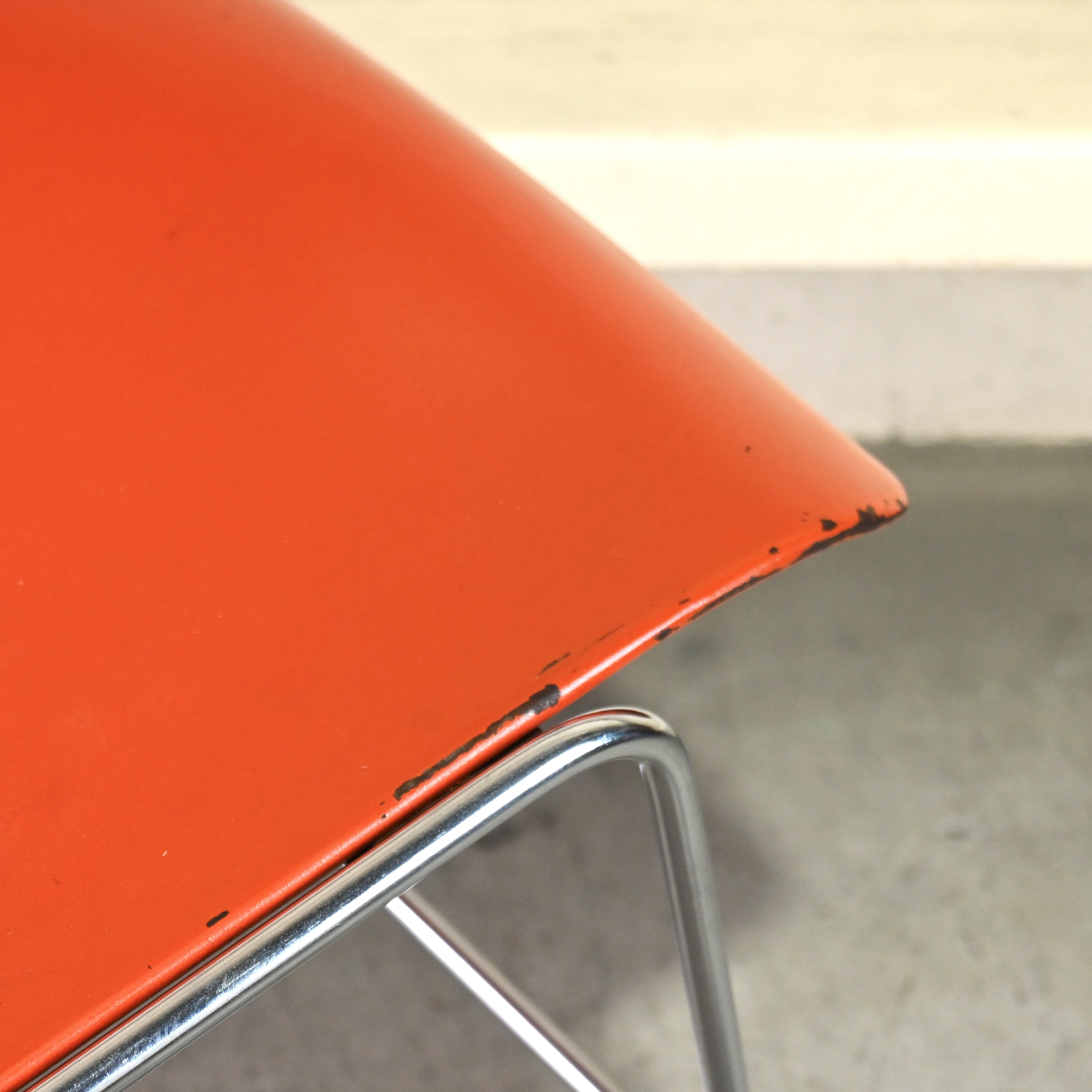 40/4 Side chair Orange David Rowland General Fireproofing Co. 1970's US vintage Industrial design / 40/4チェア オレンジ デヴィッド・ローランド ジェネラルファイヤープルーフィング 1970年代 アメリカヴィンテージ インダストリアルデザイン