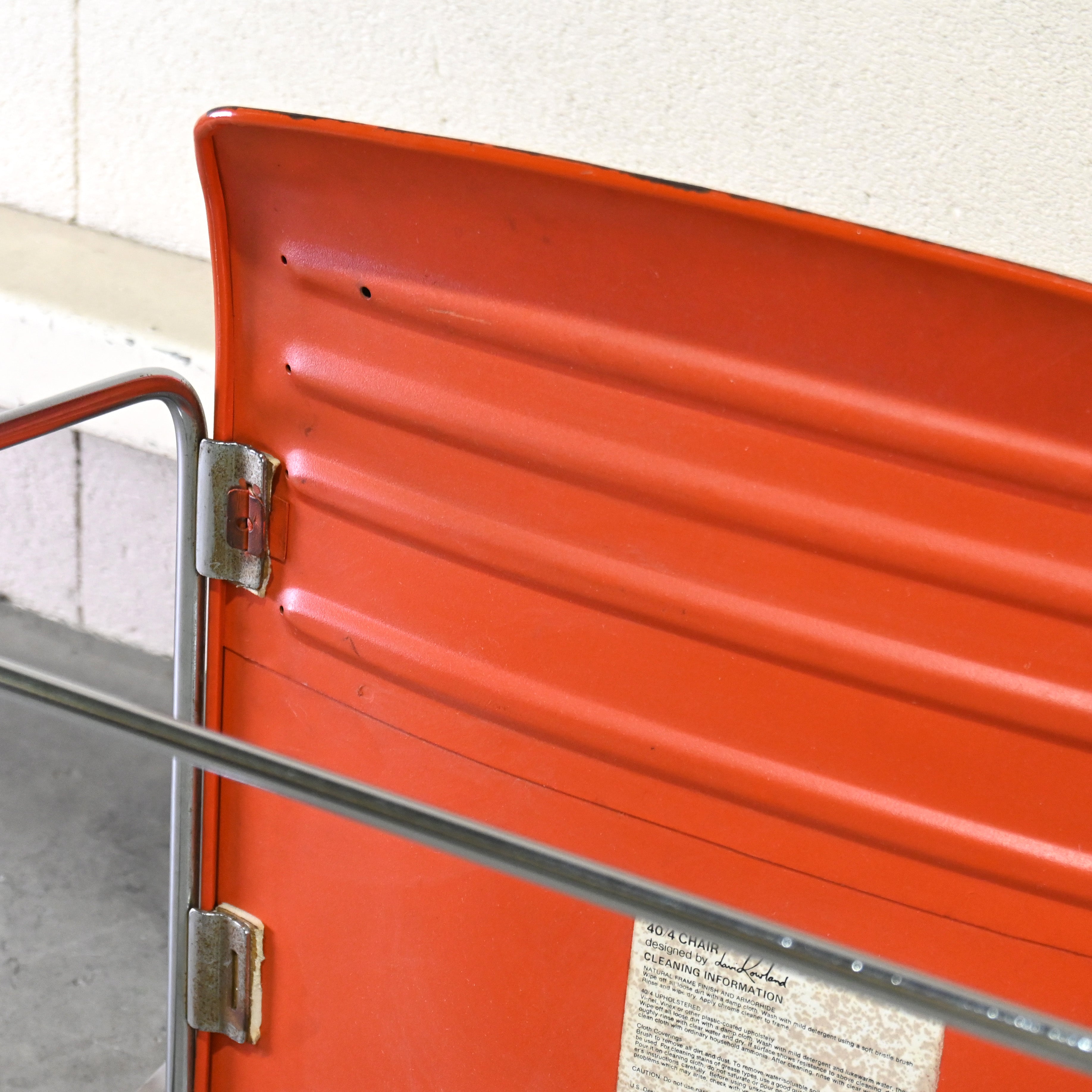 40/4 Side chair Orange David Rowland General Fireproofing Co. 1970's US vintage Industrial design / 40/4チェア オレンジ デヴィッド・ローランド ジェネラルファイヤープルーフィング 1970年代 アメリカヴィンテージ インダストリアルデザイン