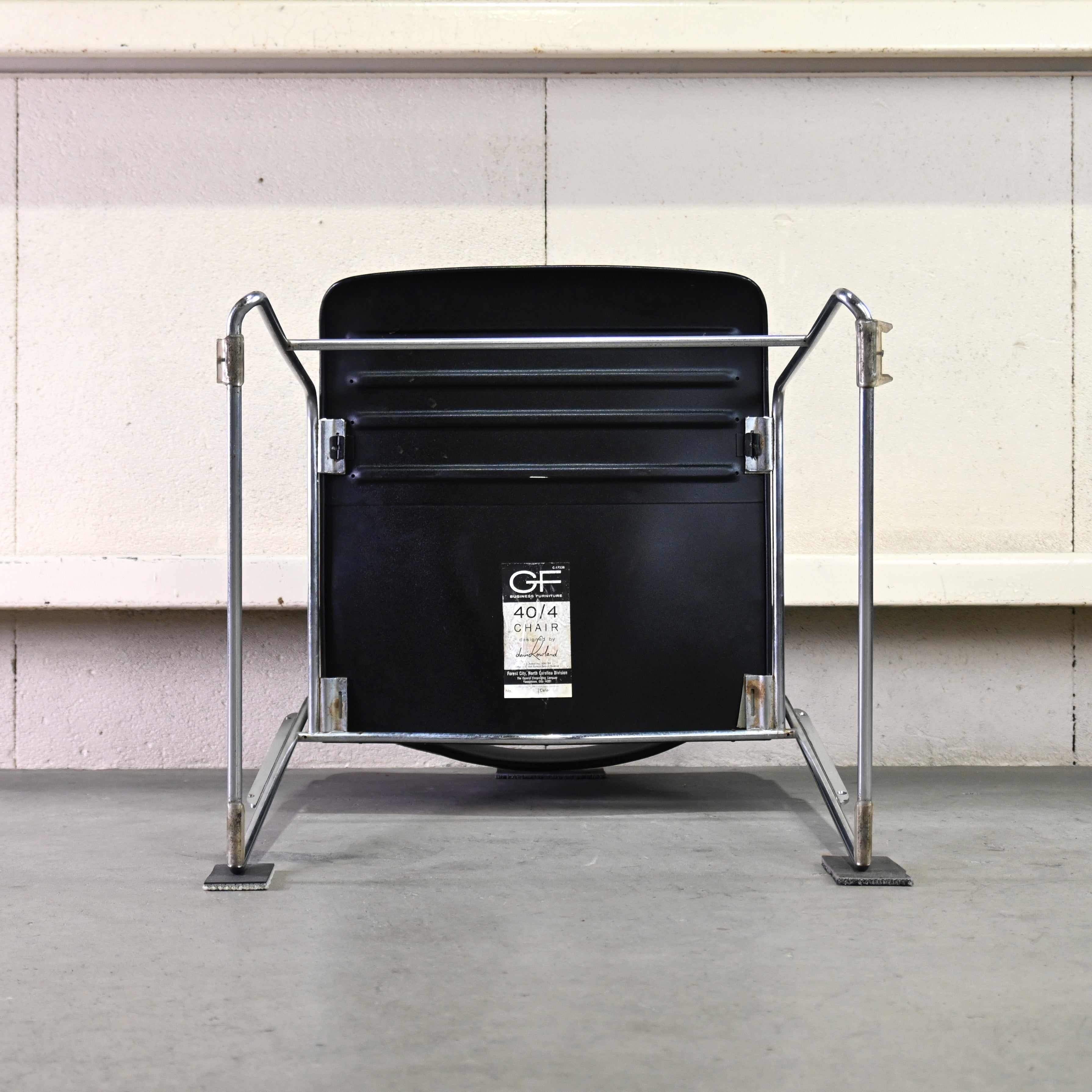 40/4 Side chair Black David Rowland General Fireproofing Co. 1970's US vintage Industrial design / 40/4チェア ブラック デヴィッド・ローランド ジェネラルファイヤープルーフィング 1970年代 アメリカヴィンテージ インダストリアルデザイン