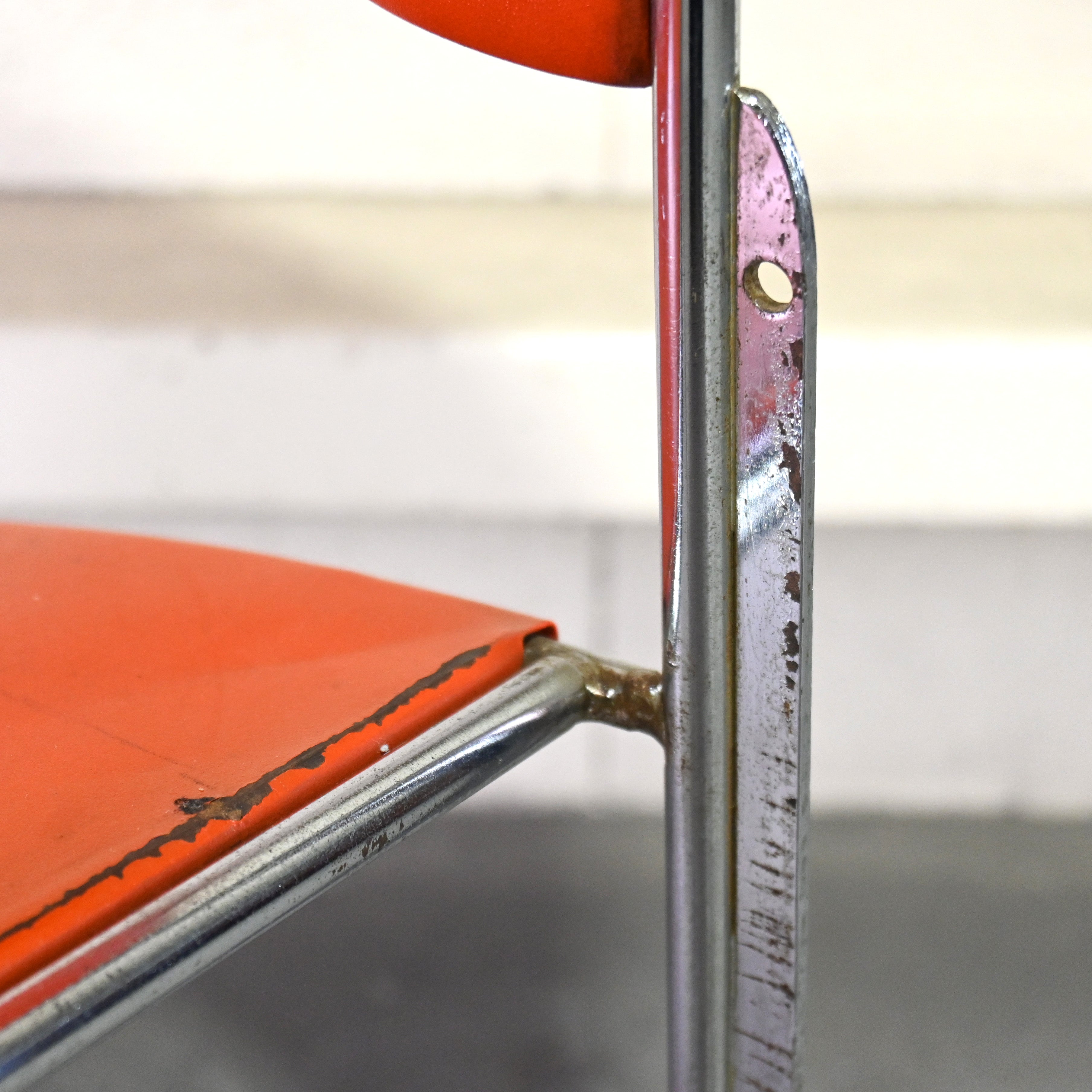 40/4 Side chair Orange David Rowland General Fireproofing Co. 1970's US vintage Industrial design / 40/4チェア オレンジ デヴィッド・ローランド ジェネラルファイヤープルーフィング 1970年代 アメリカヴィンテージ インダストリアルデザイン