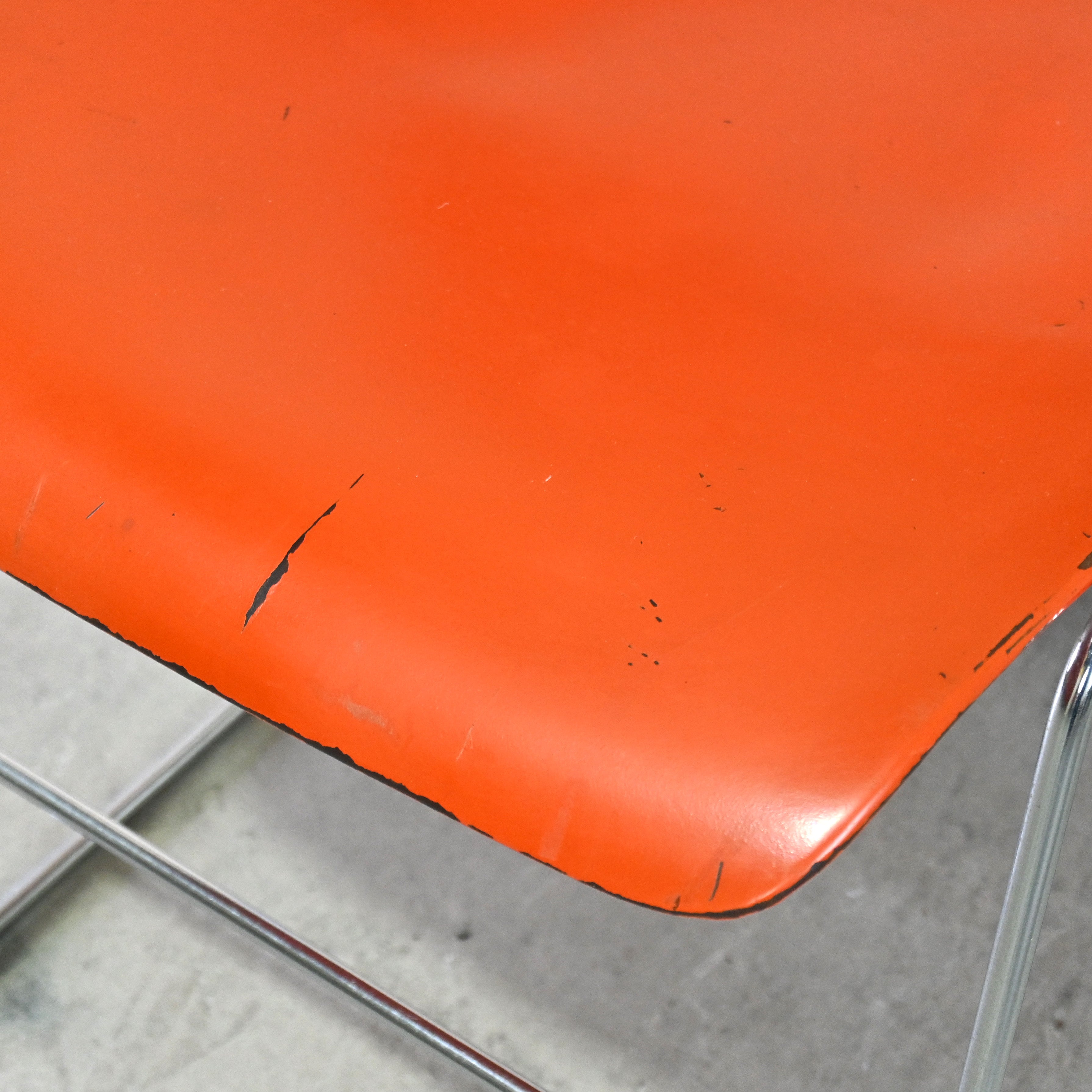 40/4 Side chair Orange David Rowland General Fireproofing Co. 1970's US vintage Industrial design / 40/4チェア オレンジ デヴィッド・ローランド ジェネラルファイヤープルーフィング 1970年代 アメリカヴィンテージ インダストリアルデザイン