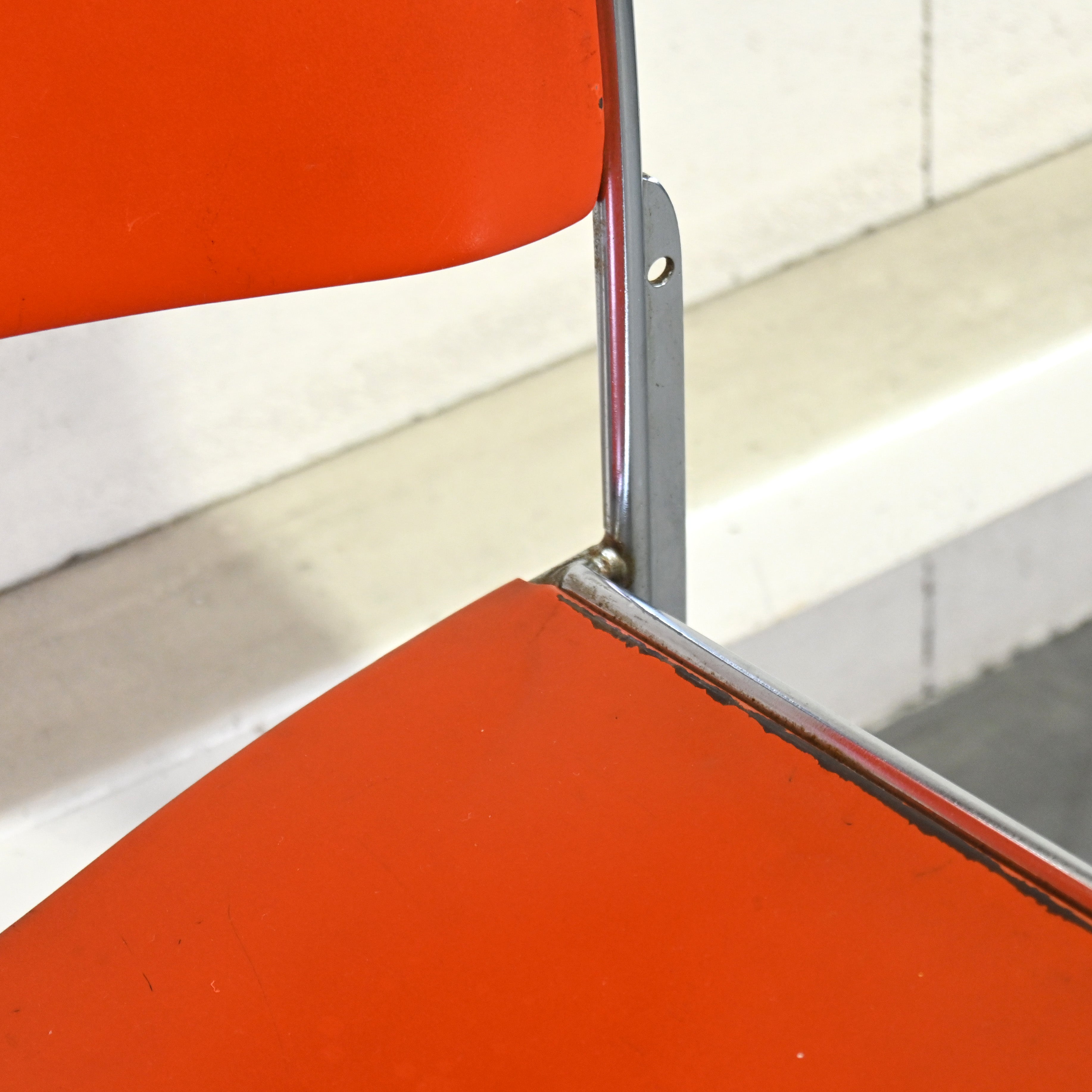 40/4 Side chair Orange David Rowland General Fireproofing Co. 1970's US vintage Industrial design / 40/4チェア オレンジ デヴィッド・ローランド ジェネラルファイヤープルーフィング 1970年代 アメリカヴィンテージ インダストリアルデザイン