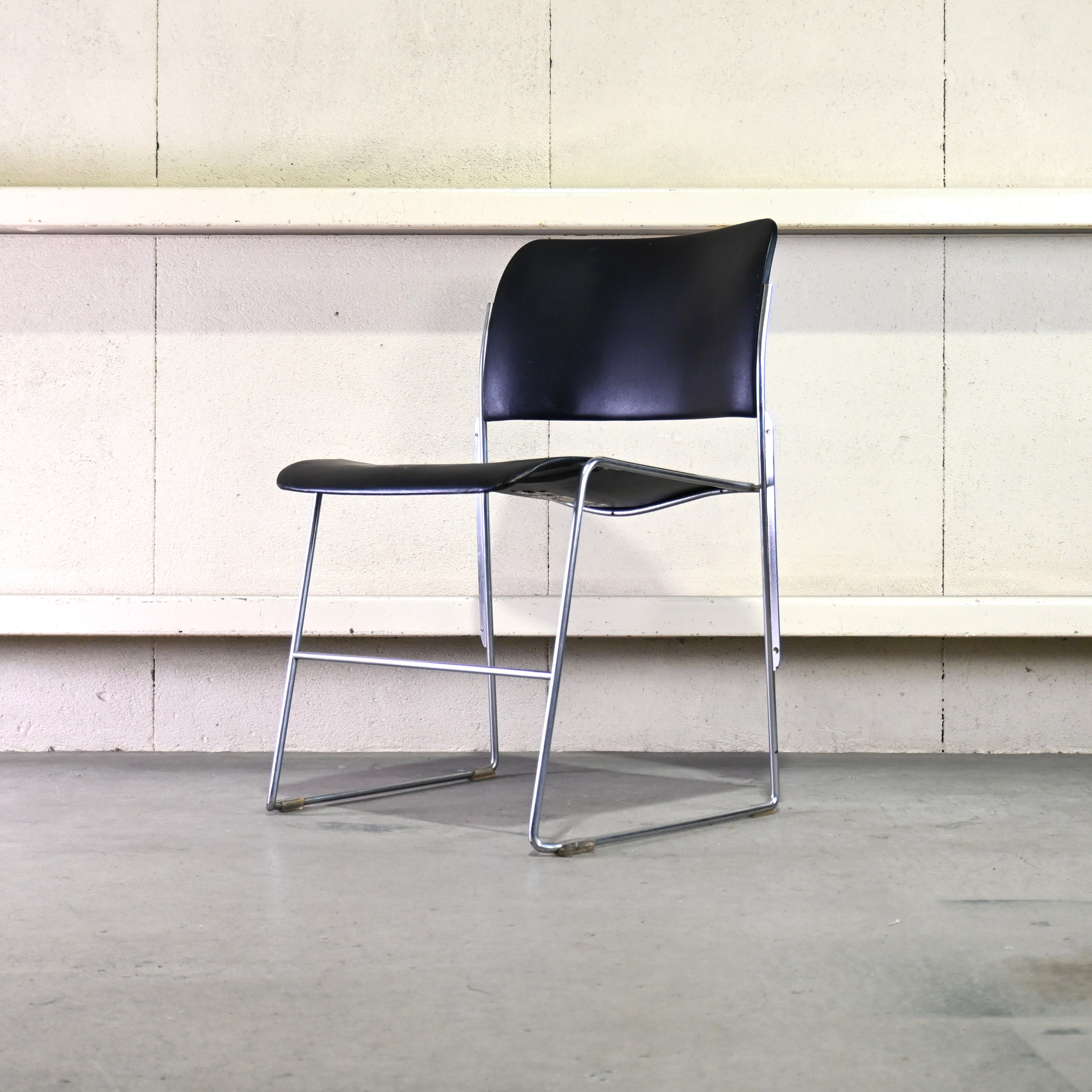 40/4 Side chair Black David Rowland General Fireproofing Co. 1970's US vintage Industrial design / 40/4チェア ブラック デヴィッド・ローランド ジェネラルファイヤープルーフィング 1970年代 アメリカヴィンテージ インダストリアルデザイン