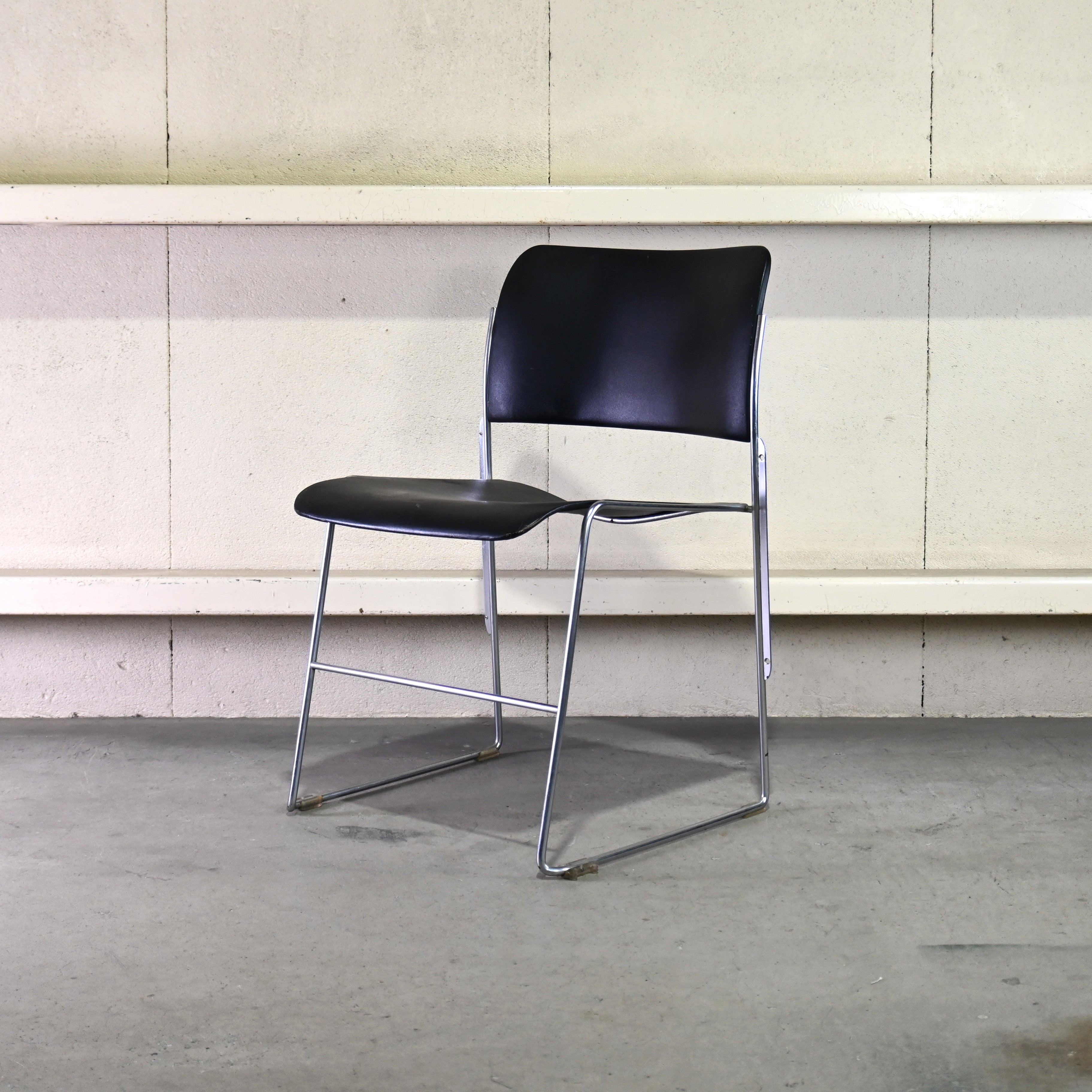 40/4 Side chair Black David Rowland General Fireproofing Co. 1970's US vintage Industrial design / 40/4チェア ブラック デヴィッド・ローランド ジェネラルファイヤープルーフィング 1970年代 アメリカヴィンテージ インダストリアルデザイン