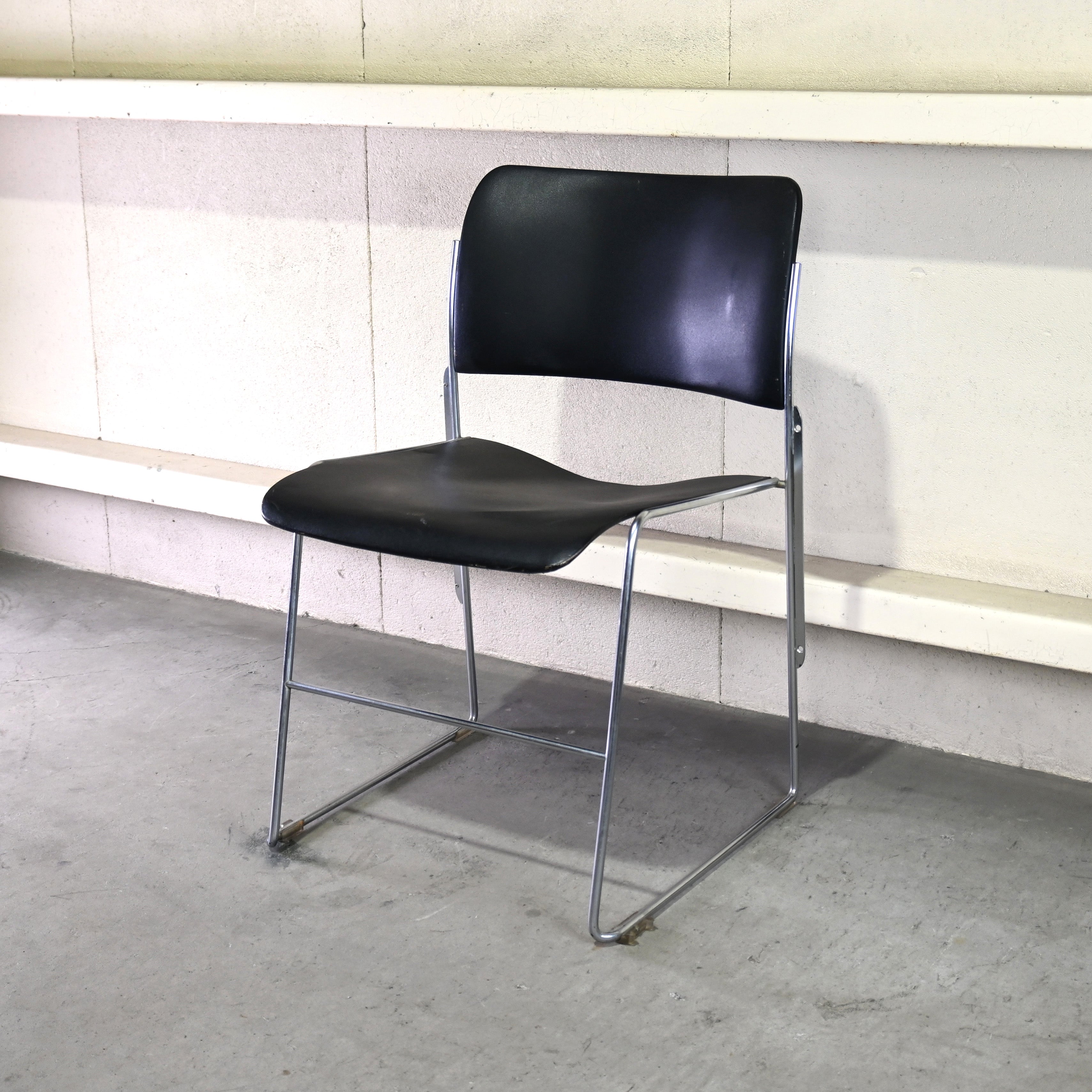 40/4 Side chair Black David Rowland General Fireproofing Co. 1970's US vintage Industrial design / 40/4チェア ブラック デヴィッド・ローランド ジェネラルファイヤープルーフィング 1970年代 アメリカヴィンテージ インダストリアルデザイン