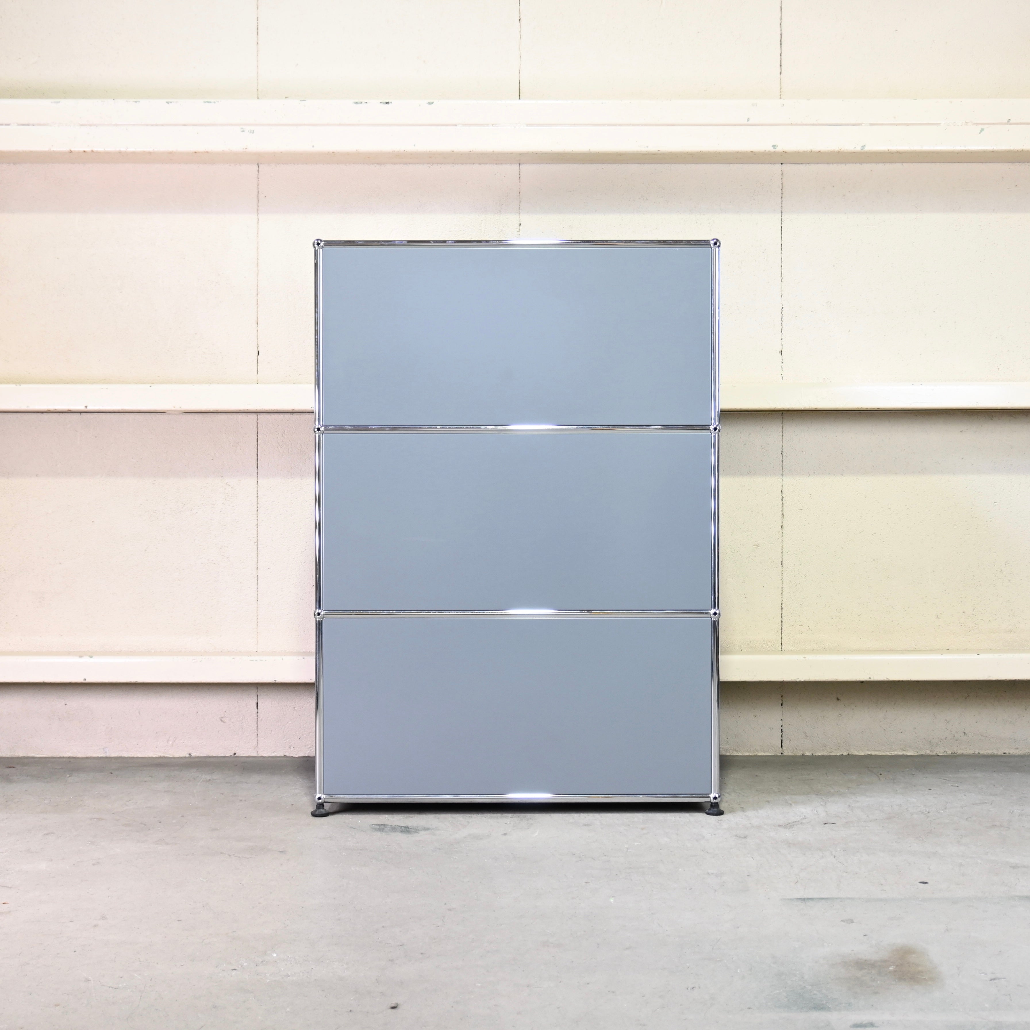 USM Haller Cabinet Drop down door × 3 Mid gray Modern gesign / ユーエスエム ハラー キャビネット 3段ドロップアウトドア ミッドグレー モダンデザイン