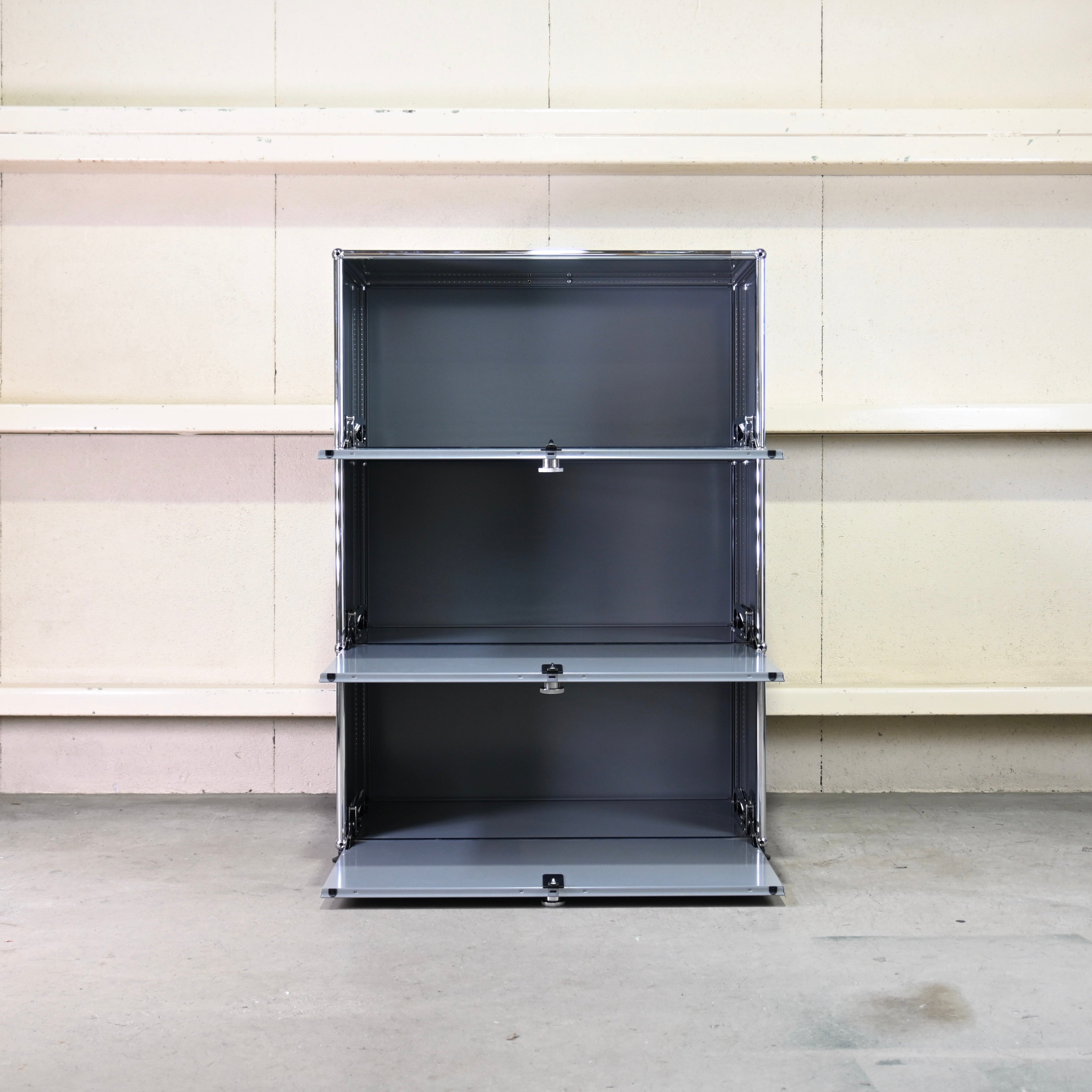 USM Haller Cabinet Drop down door × 3 Mid gray Modern gesign / ユーエスエム ハラー キャビネット 3段ドロップアウトドア ミッドグレー モダンデザイン