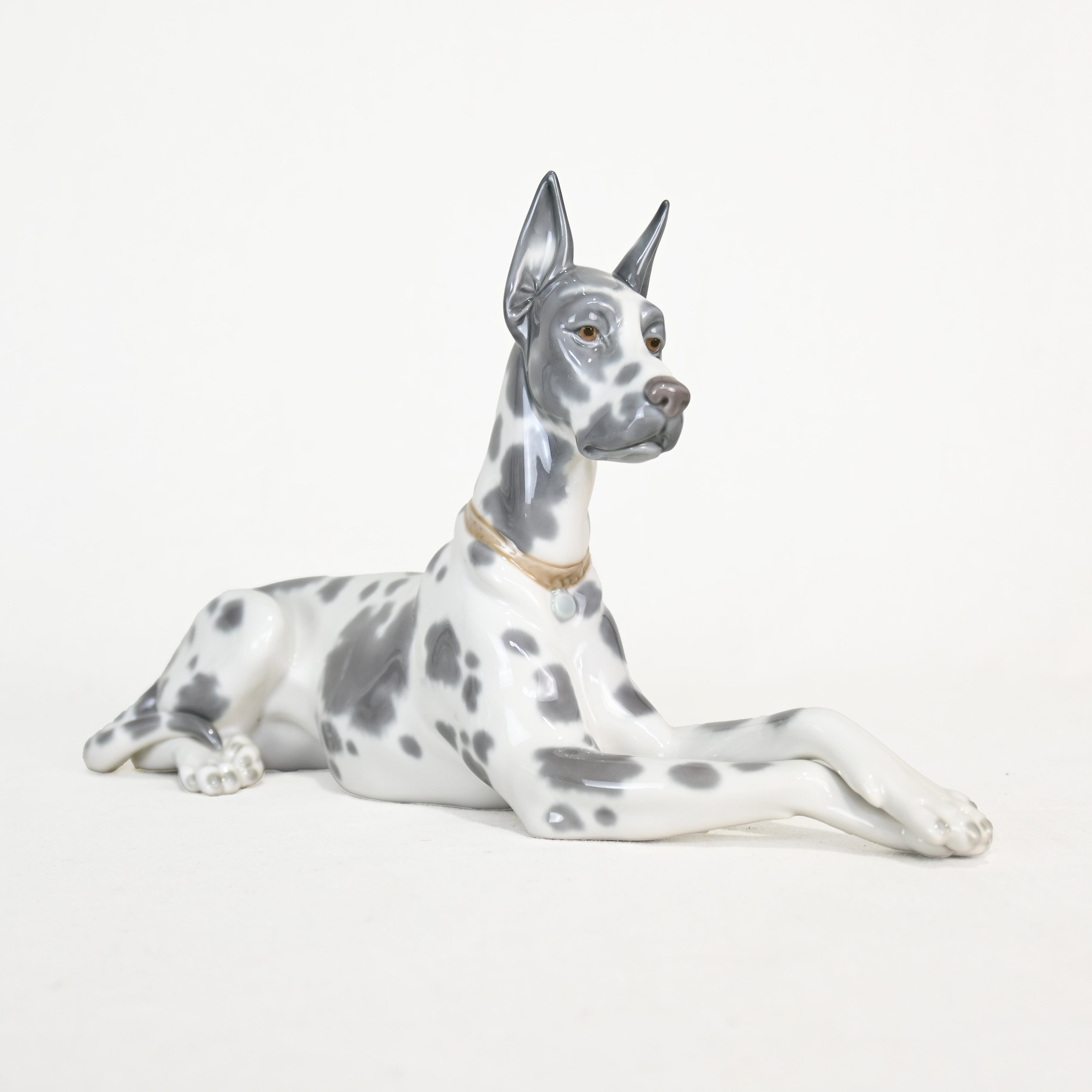 Lladró Great Dane Dog Figurine 1970s Discontinued Rare Spain / リヤドロ グレートデン 犬 フィギュリン 1970年代 廃盤 希少 スペイン