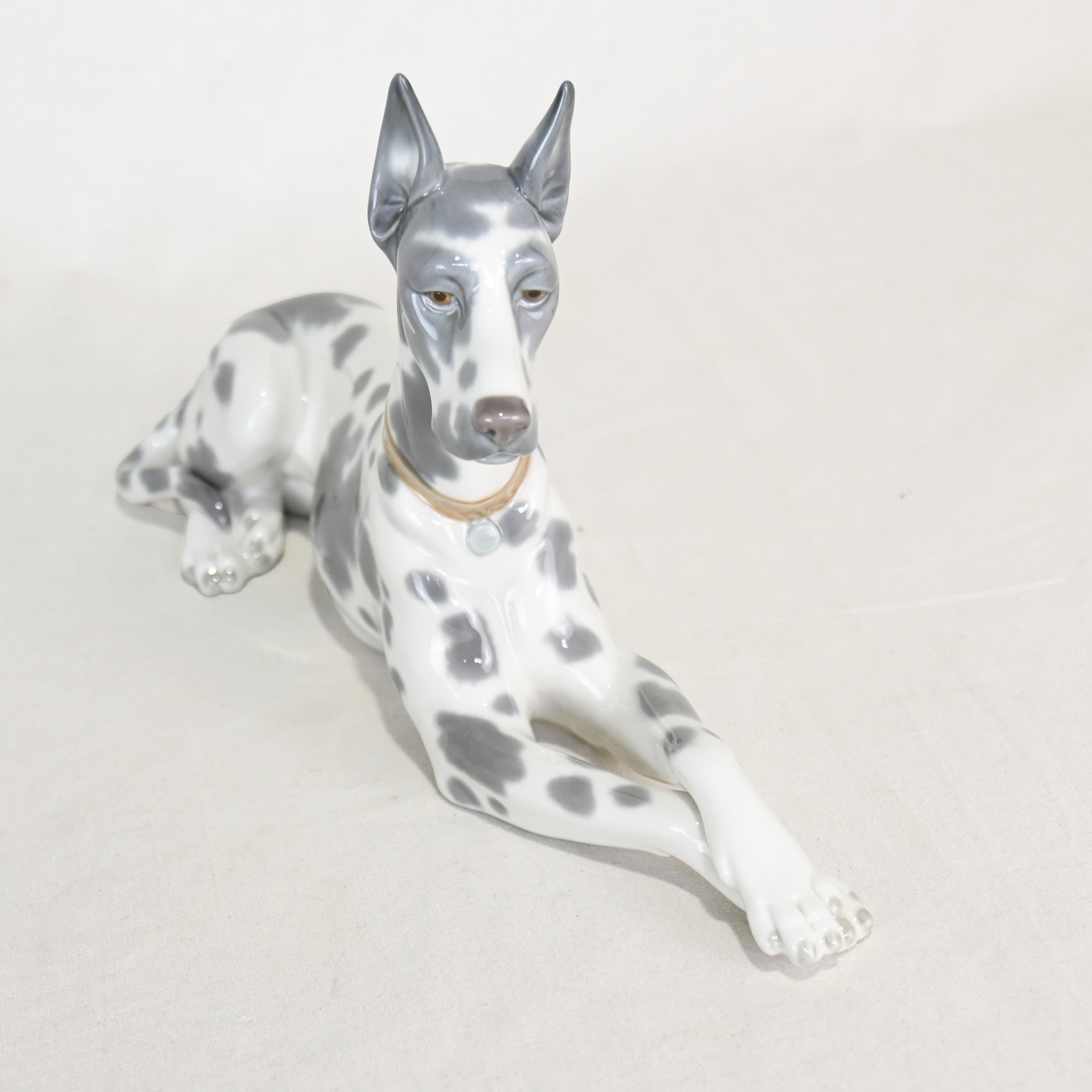 Lladró Great Dane Dog Figurine 1970s Discontinued Rare Spain / リヤドロ グレートデン 犬 フィギュリン 1970年代 廃盤 希少 スペイン