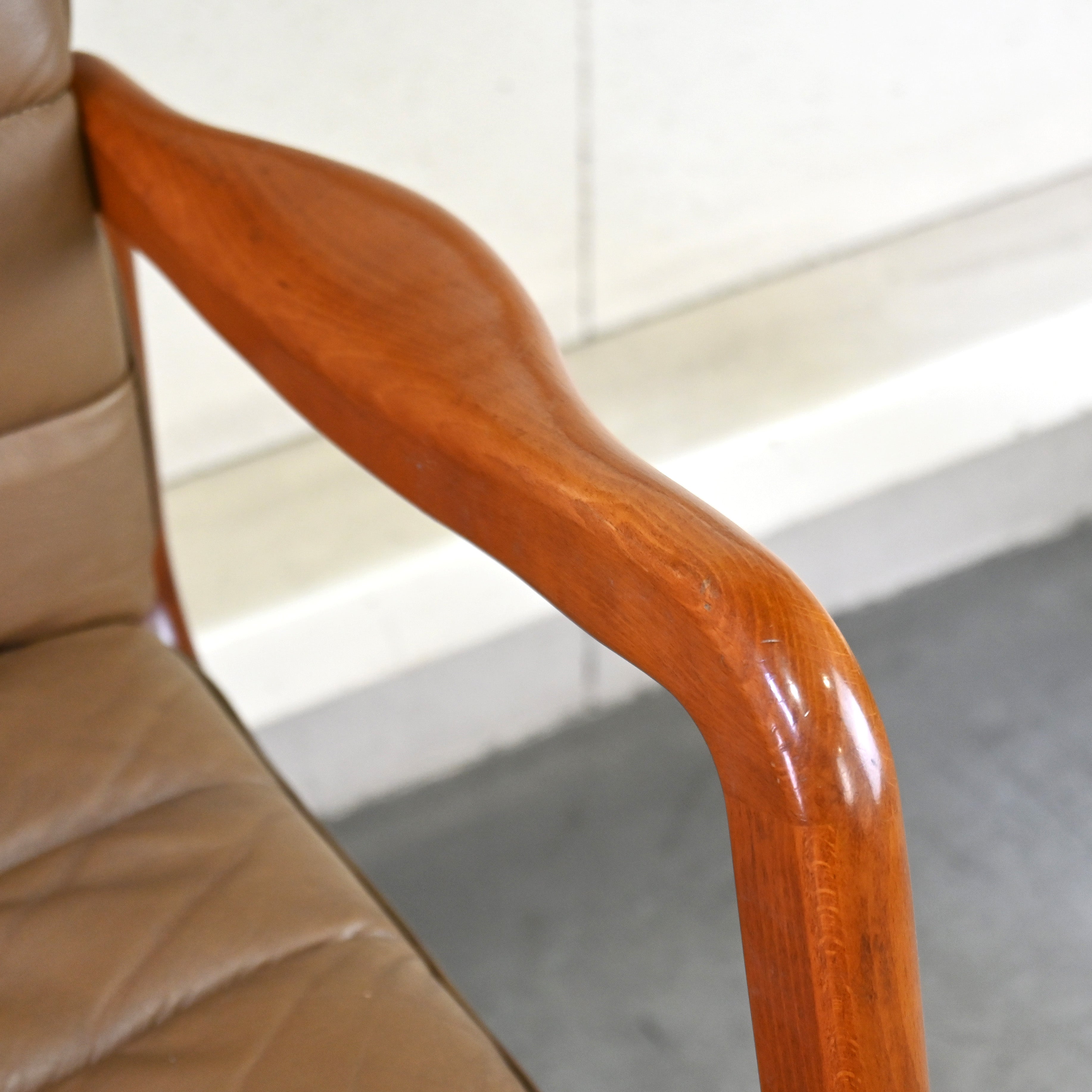 Old karimoku Caster arm chair Office furniture Japanese modern design / オールドカリモク キャスターアームチェア オフィスファニチャー ジャパニーズモダンデザイン