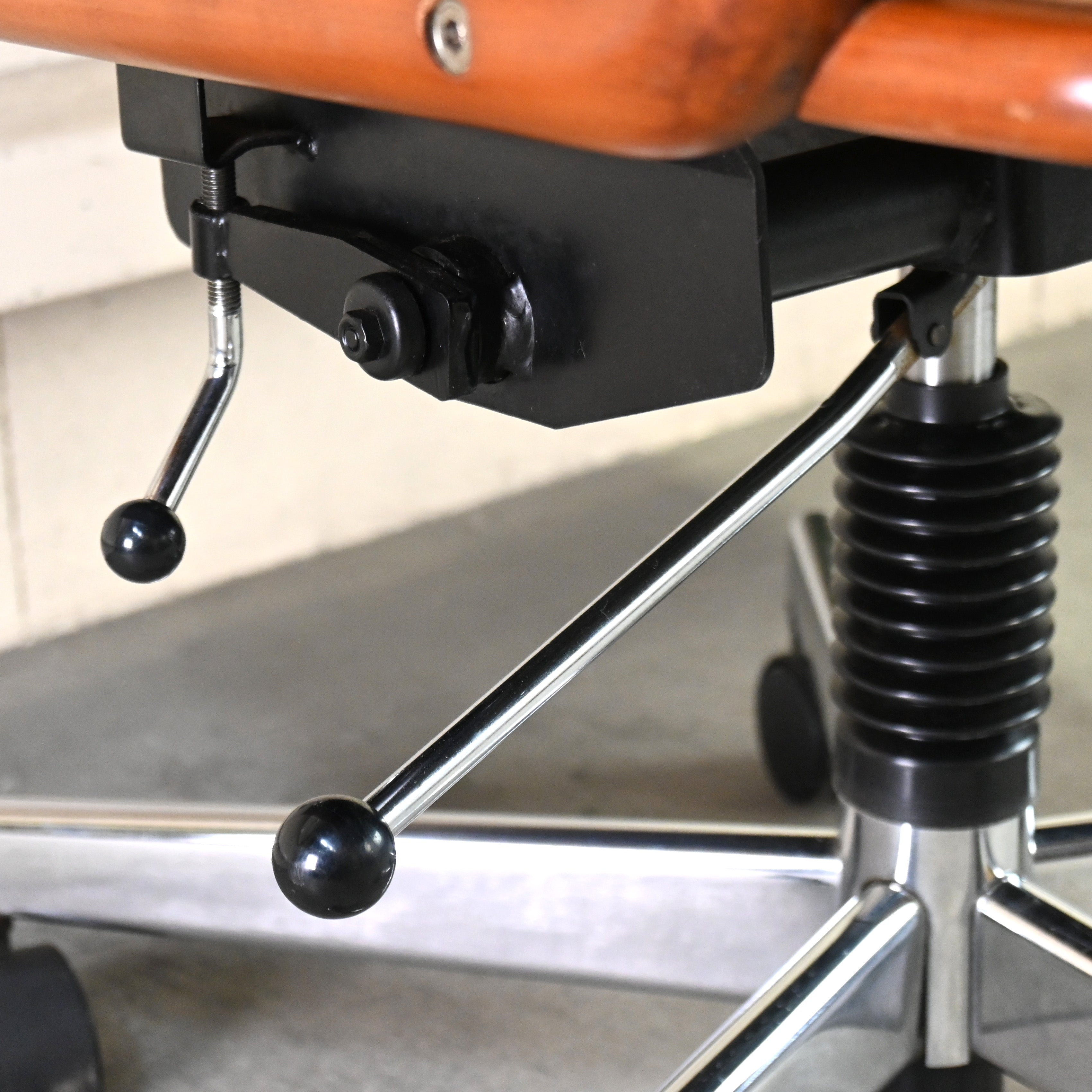 Old karimoku Caster arm chair Office furniture Japanese modern design / オールドカリモク キャスターアームチェア オフィスファニチャー ジャパニーズモダンデザイン