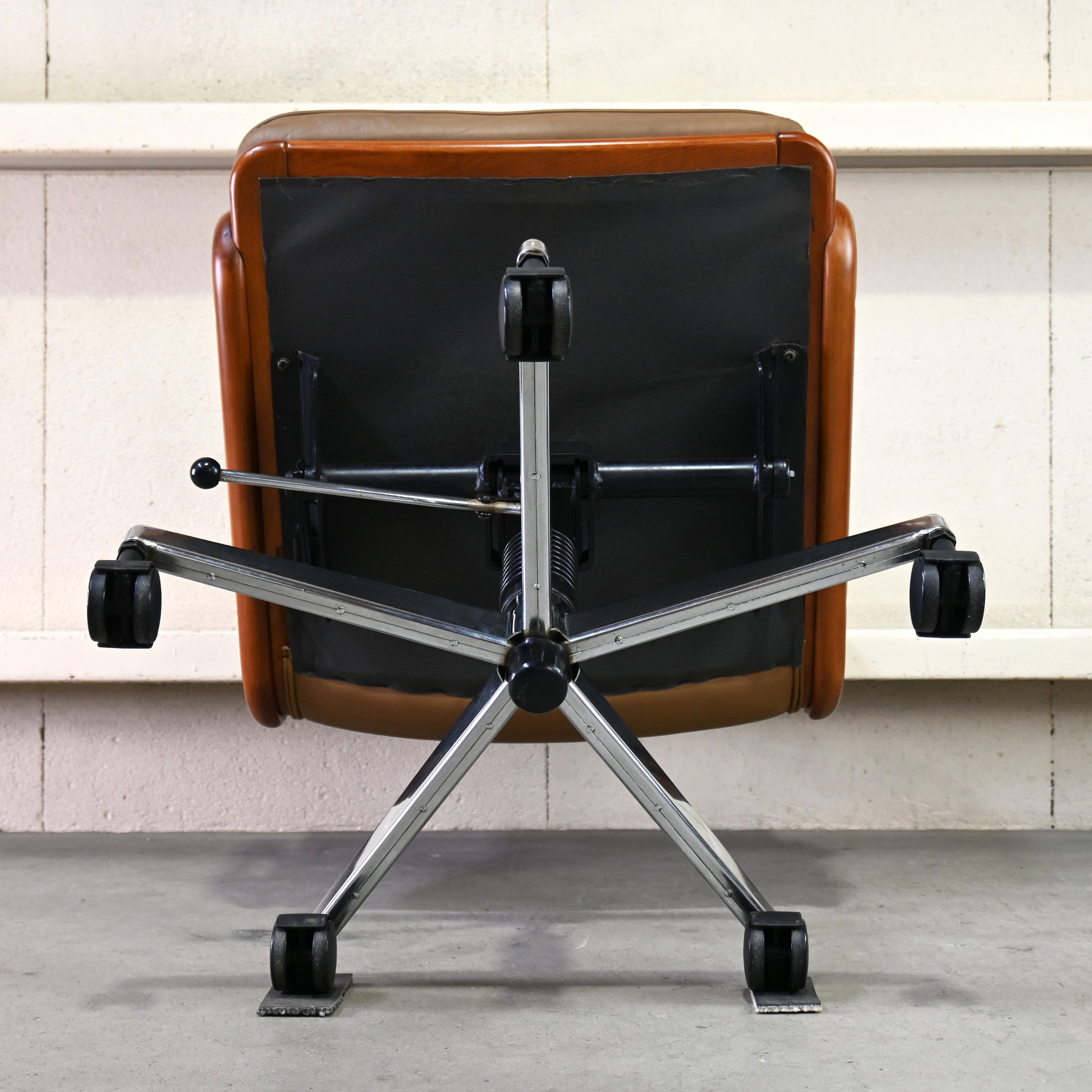 Old karimoku Caster arm chair Office furniture Japanese modern design / オールドカリモク キャスターアームチェア オフィスファニチャー ジャパニーズモダンデザイン