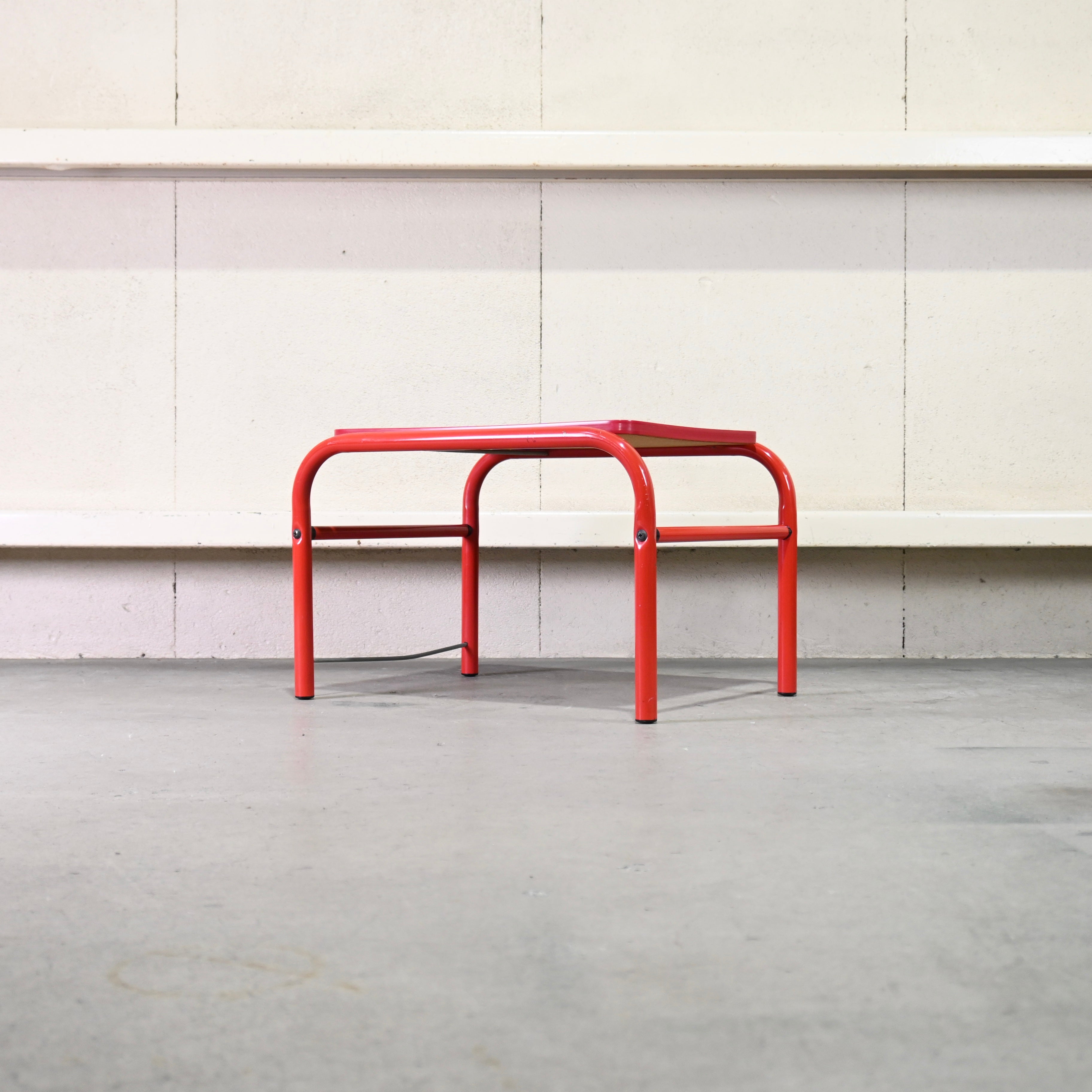 Japan vintage Steel × Wood Side table Retropop Postmodern / ジャパンヴィンテージ スチール × ウッド サイドテーブル レトロポップ ポストモダン