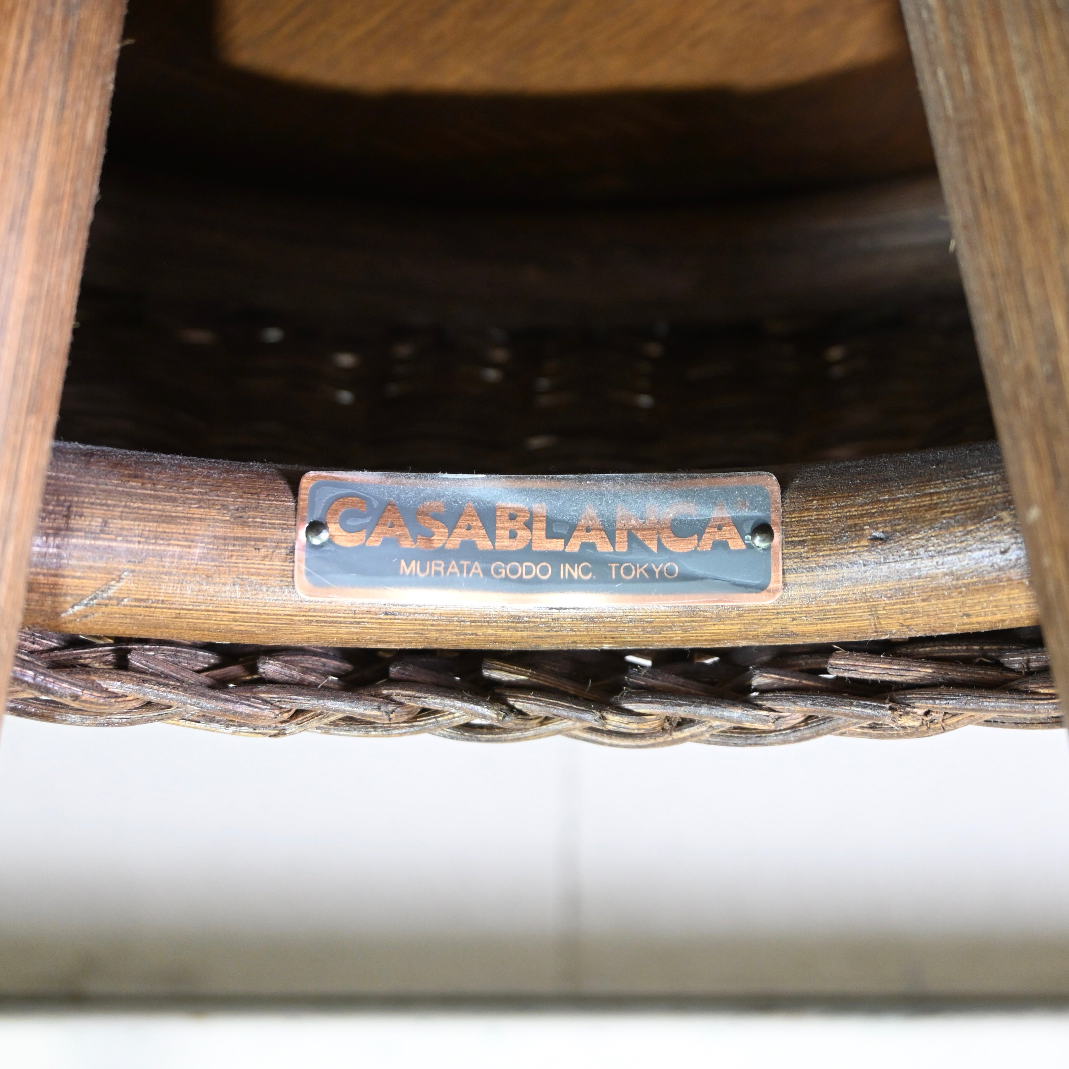 CASABLANCA Rattan Oakwood Side table Round table Asian taste / カサブランカ ラタン オーク材 ラウンドテーブル サイドテーブル アジアンテイスト