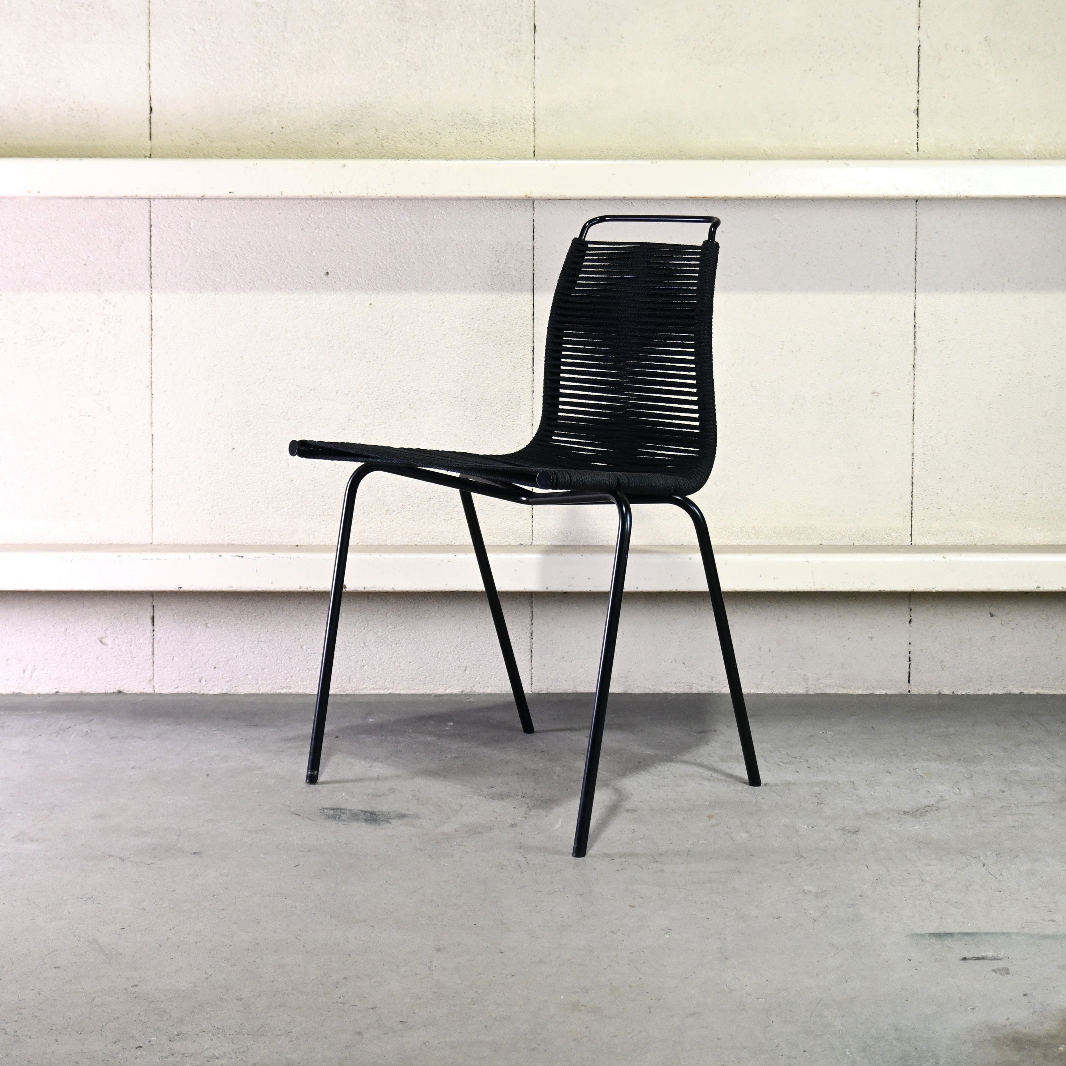 Carl Hansen & Søn PK1 Dining chair Poul Kjærholm Flag halyard Black Scandinavian design / カール・ハンセン&サン ダイニングチェア ポール・ケアホルム フラッグハリヤード ブラック 北欧デザイン