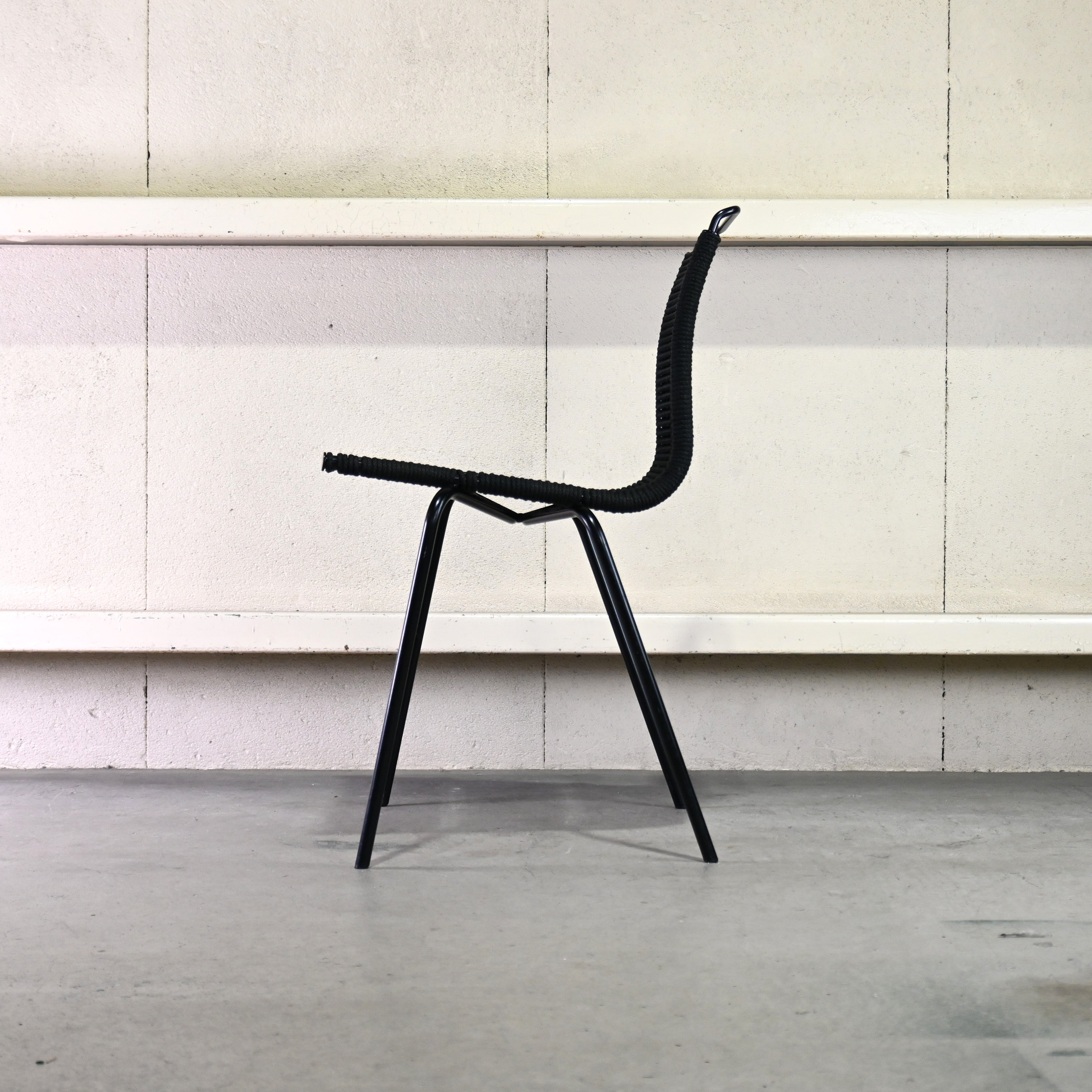 Carl Hansen & Søn PK1 Dining chair Poul Kjærholm Flag halyard Black Scandinavian design / カール・ハンセン&サン ダイニングチェア ポール・ケアホルム フラッグハリヤード ブラック 北欧デザイン