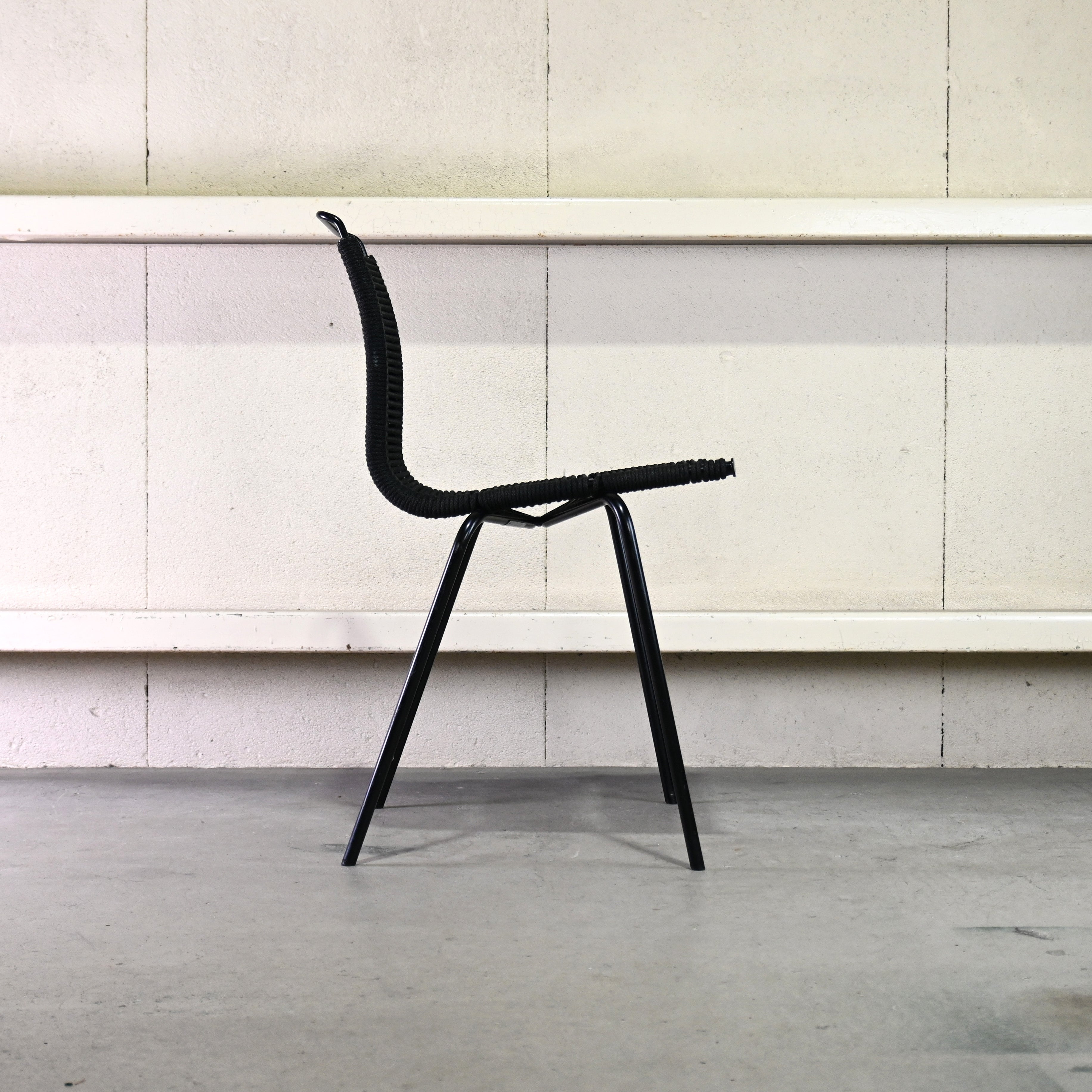 Carl Hansen & Søn PK1 Dining chair Poul Kjærholm Flag halyard Black Scandinavian design / カール・ハンセン&サン ダイニングチェア ポール・ケアホルム フラッグハリヤード ブラック 北欧デザイン