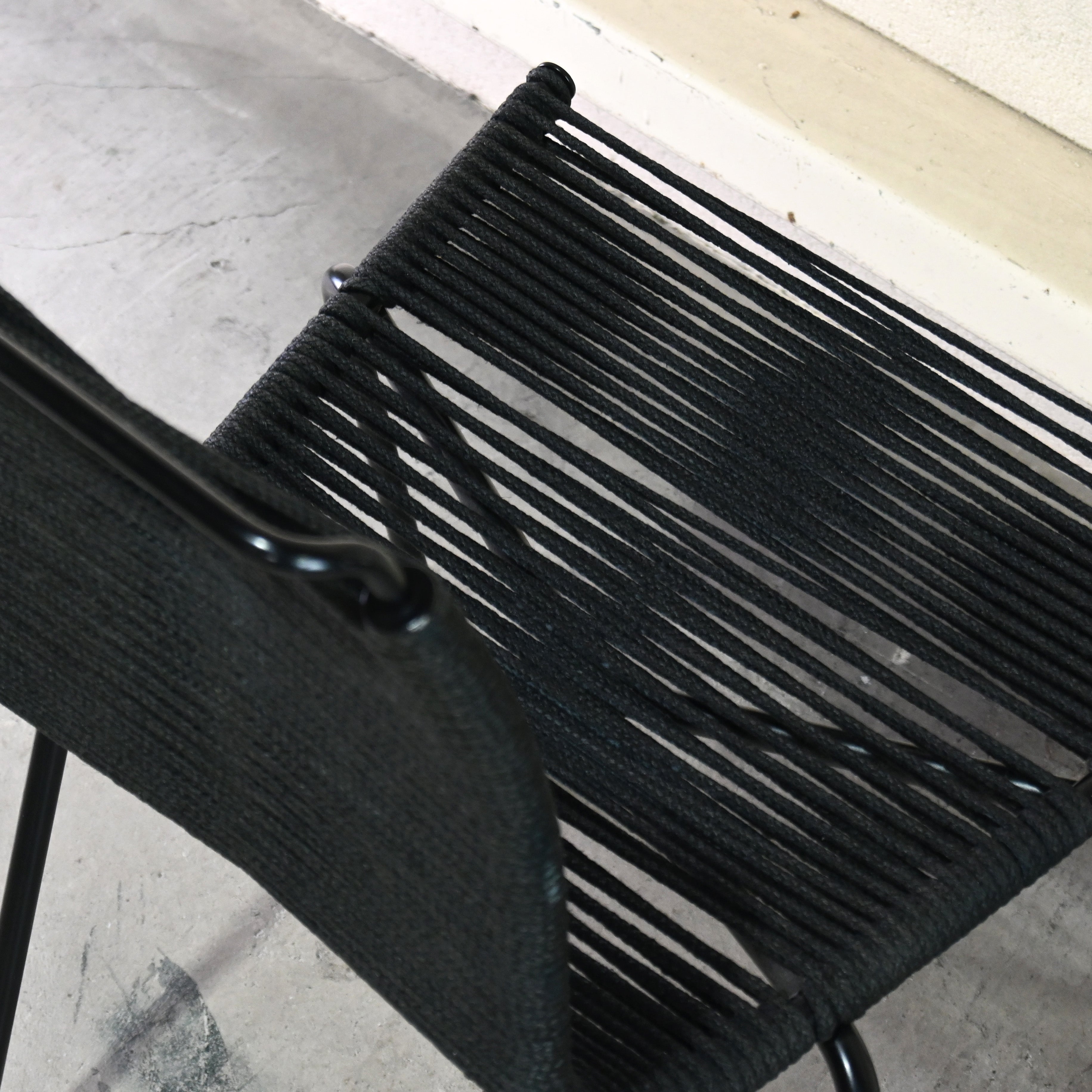 Carl Hansen & Søn PK1 Dining chair Poul Kjærholm Flag halyard Black Scandinavian design / カール・ハンセン&サン ダイニングチェア ポール・ケアホルム フラッグハリヤード ブラック 北欧デザイン