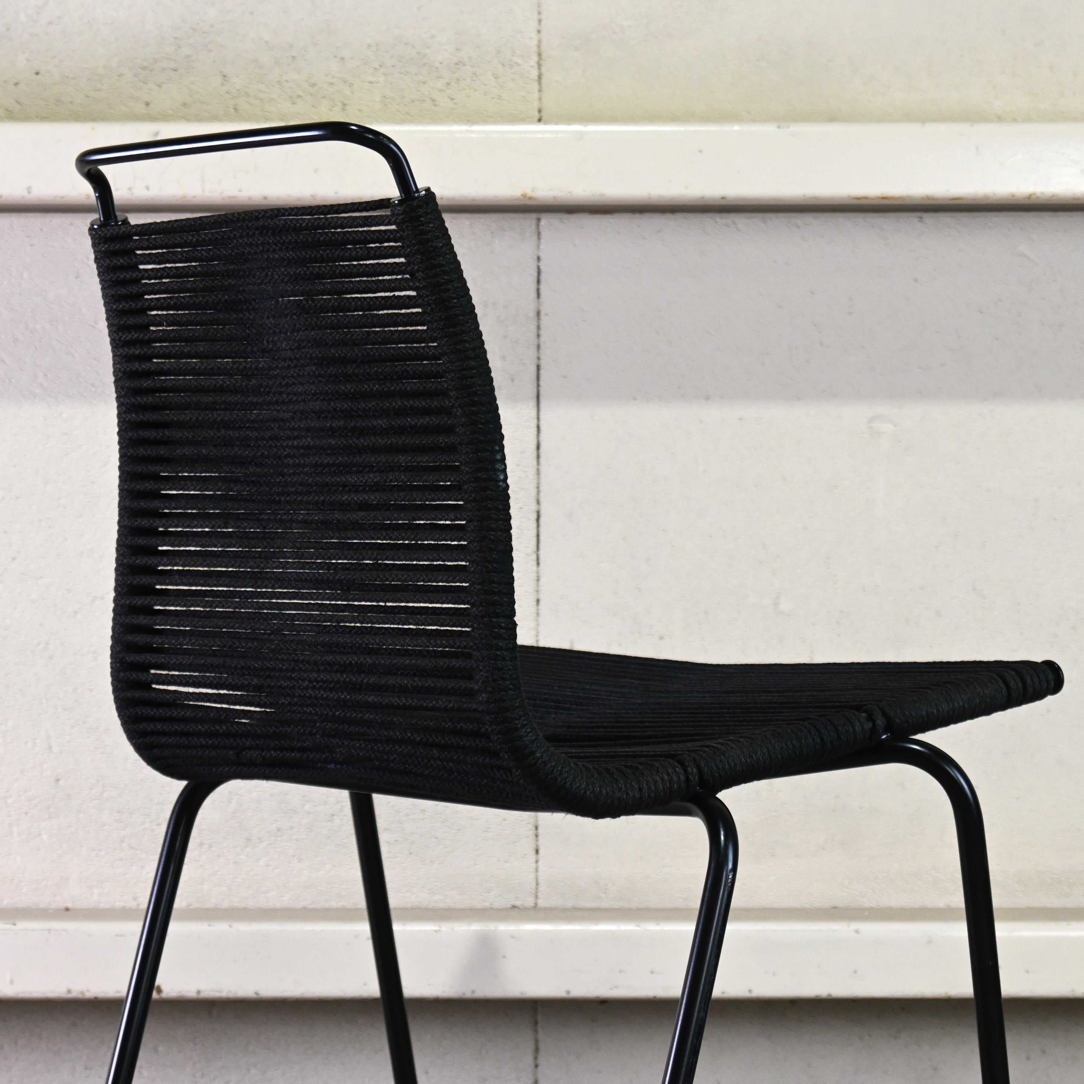 Carl Hansen & Søn PK1 Dining chair Poul Kjærholm Flag halyard Black Scandinavian design / カール・ハンセン&サン ダイニングチェア ポール・ケアホルム フラッグハリヤード ブラック 北欧デザイン