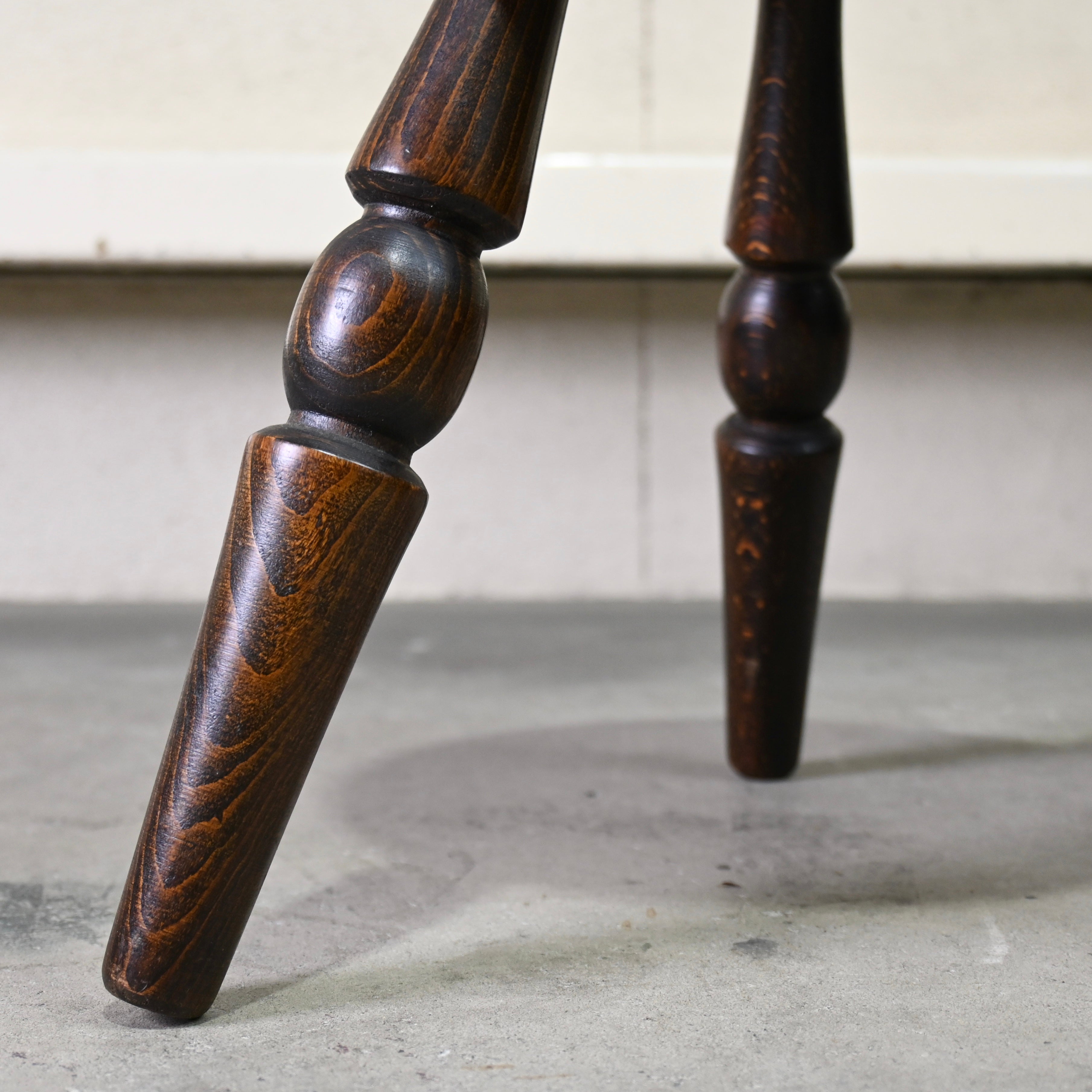 Old Hida sangyo Milk stool Oak wood 1950~1960's Japan vintage / 飛騨産業 ミルクスツール オーク材 1950~1960年代 キツツキ 旧ロゴ ジャパンヴィンテージ