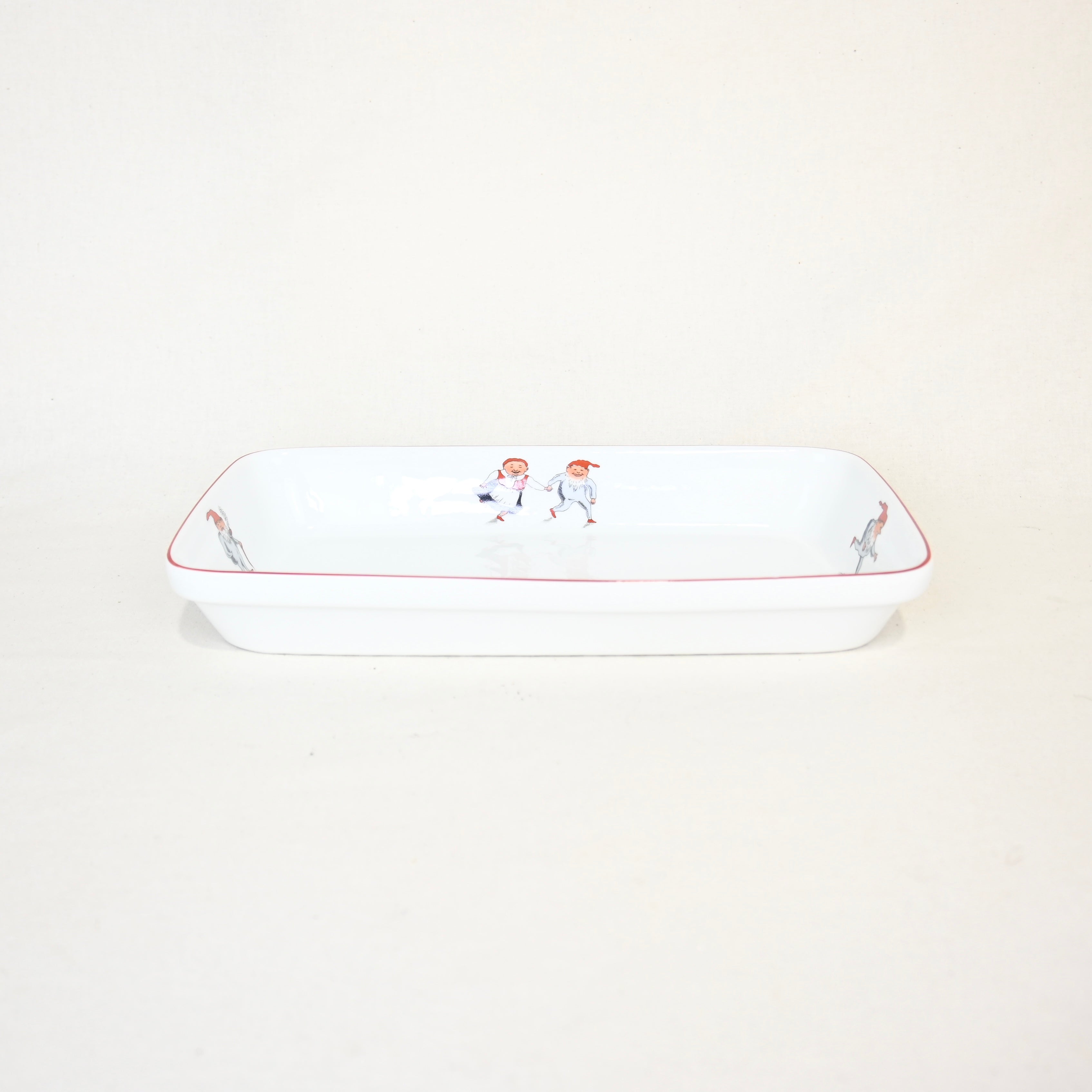 Porsgrund Nisse Rectangle plate Norway vintage Hand paint Souvenir 1980's / ポシュグルン ニッセ 長方形プレート ノルウェー ヴィンテージ ハンドペイント スーベニア 1980年代