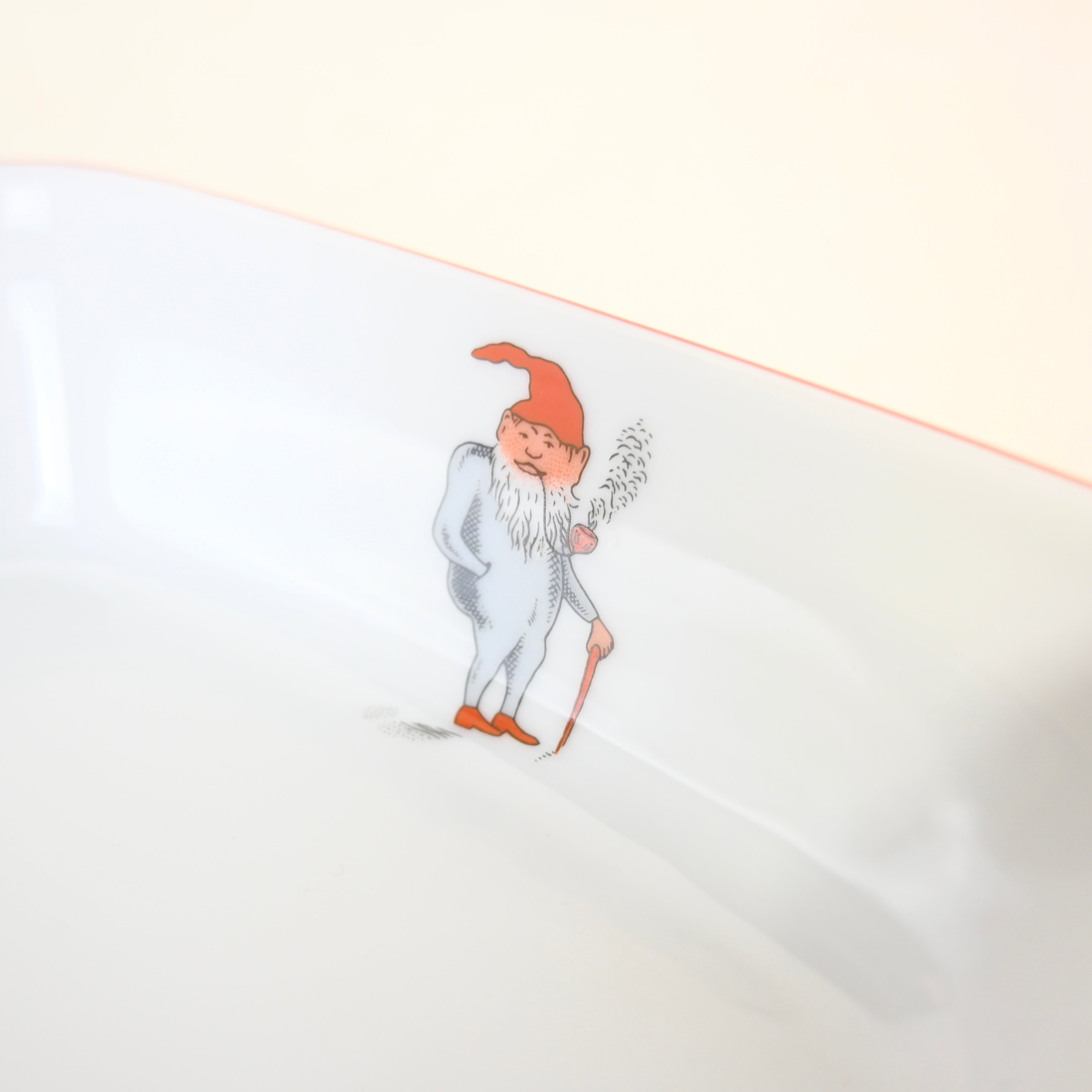 Porsgrund Nisse Rectangle plate Norway vintage Hand paint Souvenir 1980's / ポシュグルン ニッセ 長方形プレート ノルウェー ヴィンテージ ハンドペイント スーベニア 1980年代