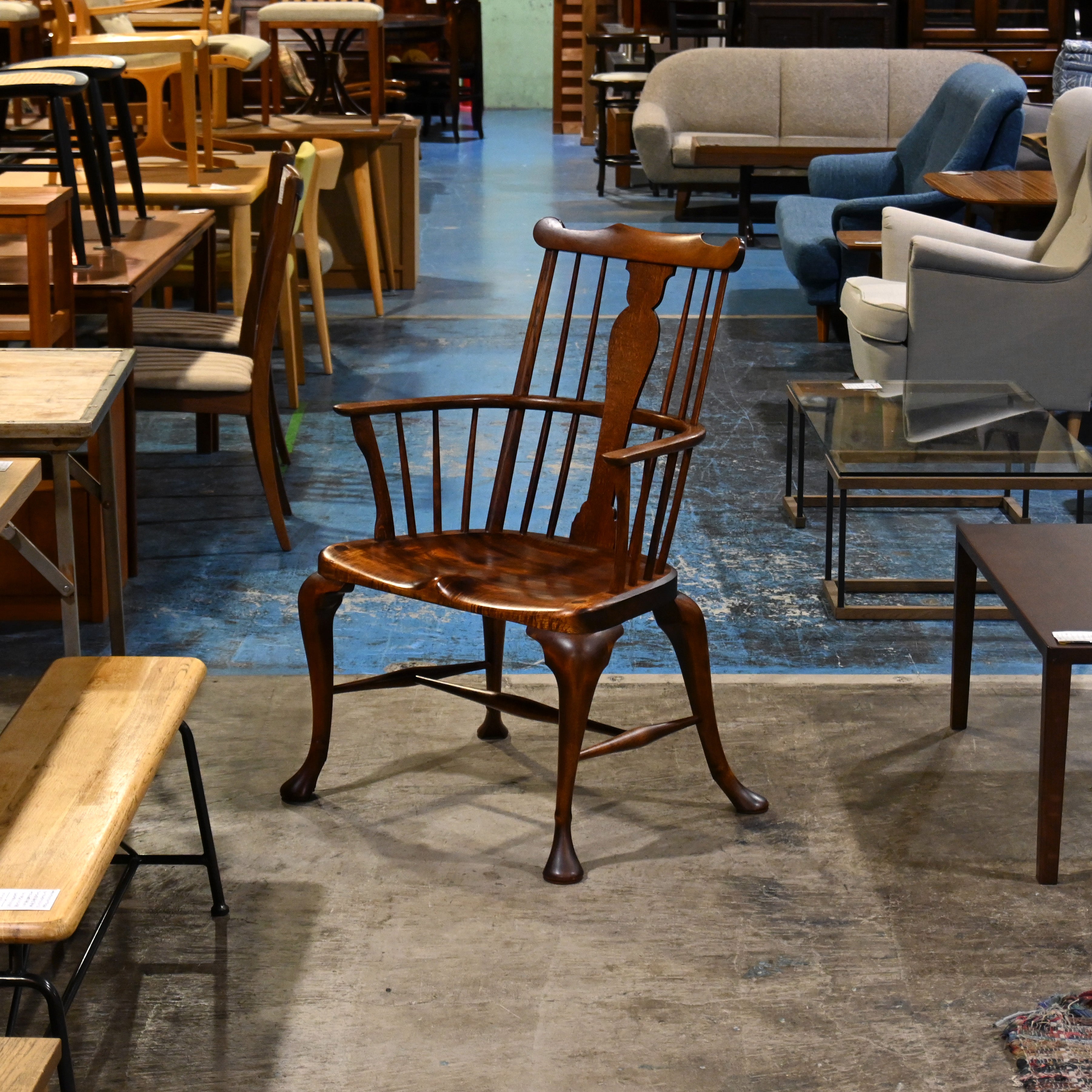 Matsumoto Mingei Windsor chair Drunker's chair Japan vintage Fork art / 松本民芸家具 ウィンザーチェア ドランカーズチェア 民藝 ジャパンヴィンテージ フォークアート