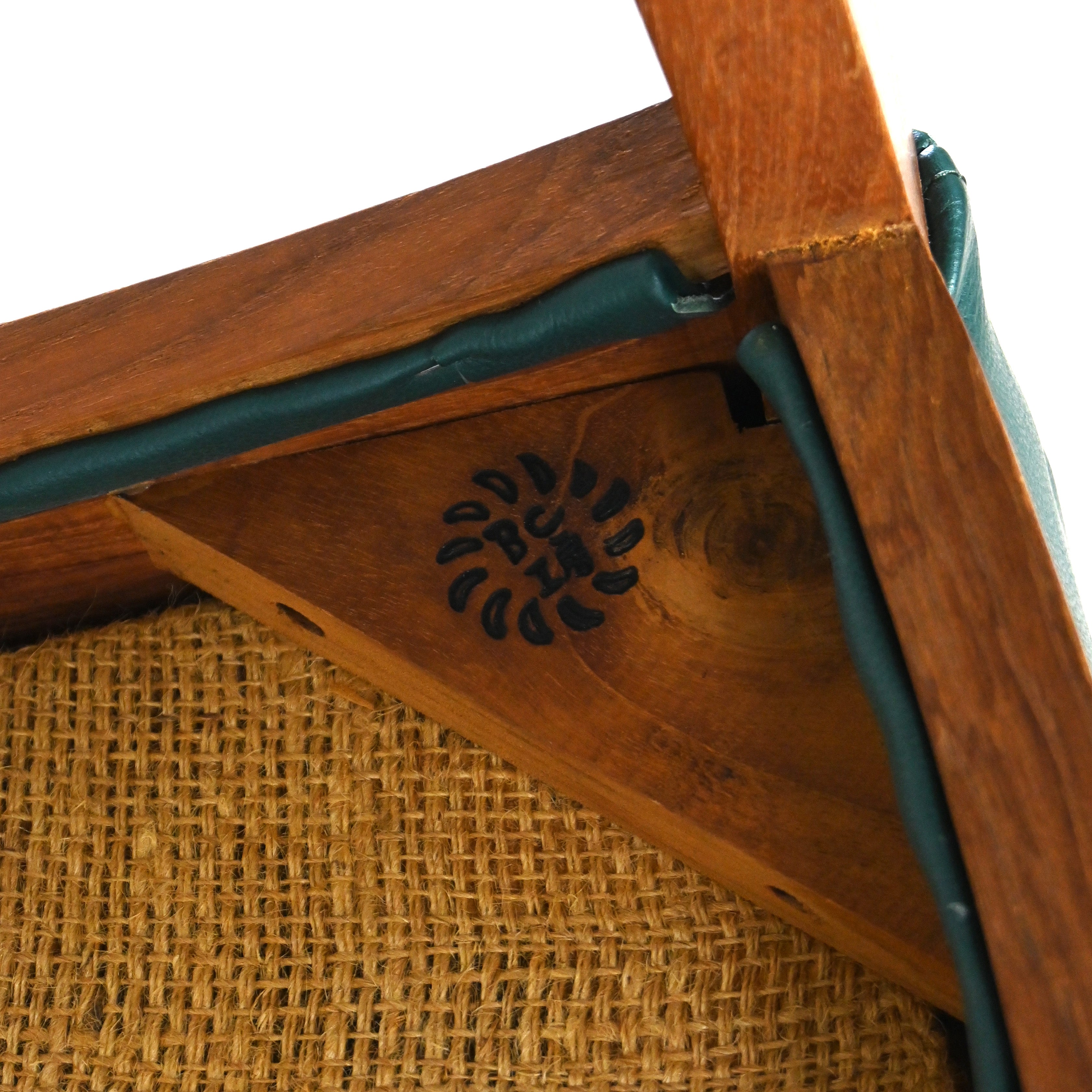 BC Kobo Teakwood × Leather Lounge chair Wide Green Japanese modern Scandinavian design / BC工房 チーク材 × リアルレザー ラウンジチェア ワイド グリーン ジャパニーズモダン 北欧デザイン