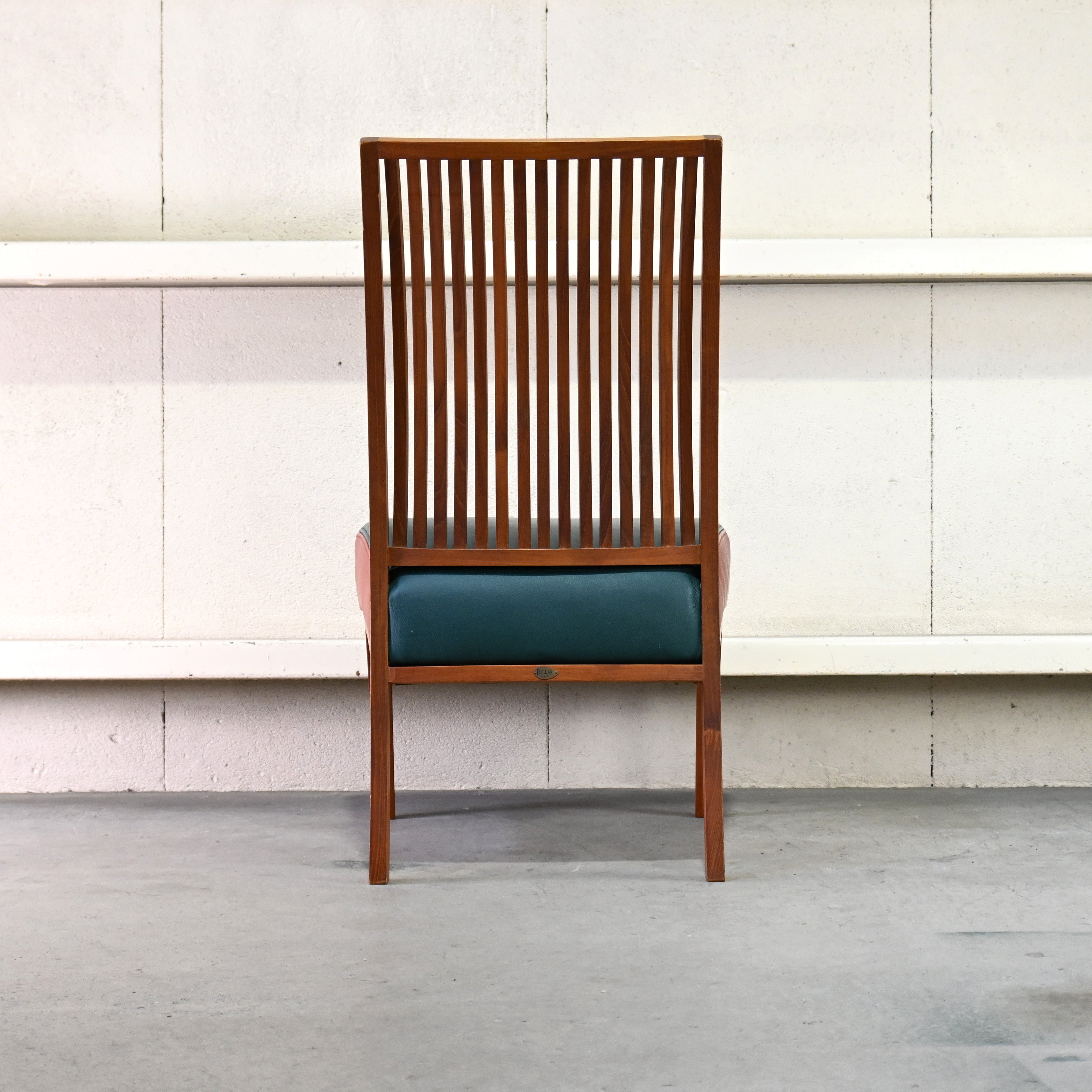 BC Kobo Teakwood × Leather Lounge chair Japanese modern Scandinavian design [A] Brick red [B] Green / BC工房 チーク材 × リアルレザー ラウンジチェア ジャパニーズモダン 北欧デザイン [A] ブリックレッド [B] グリーン