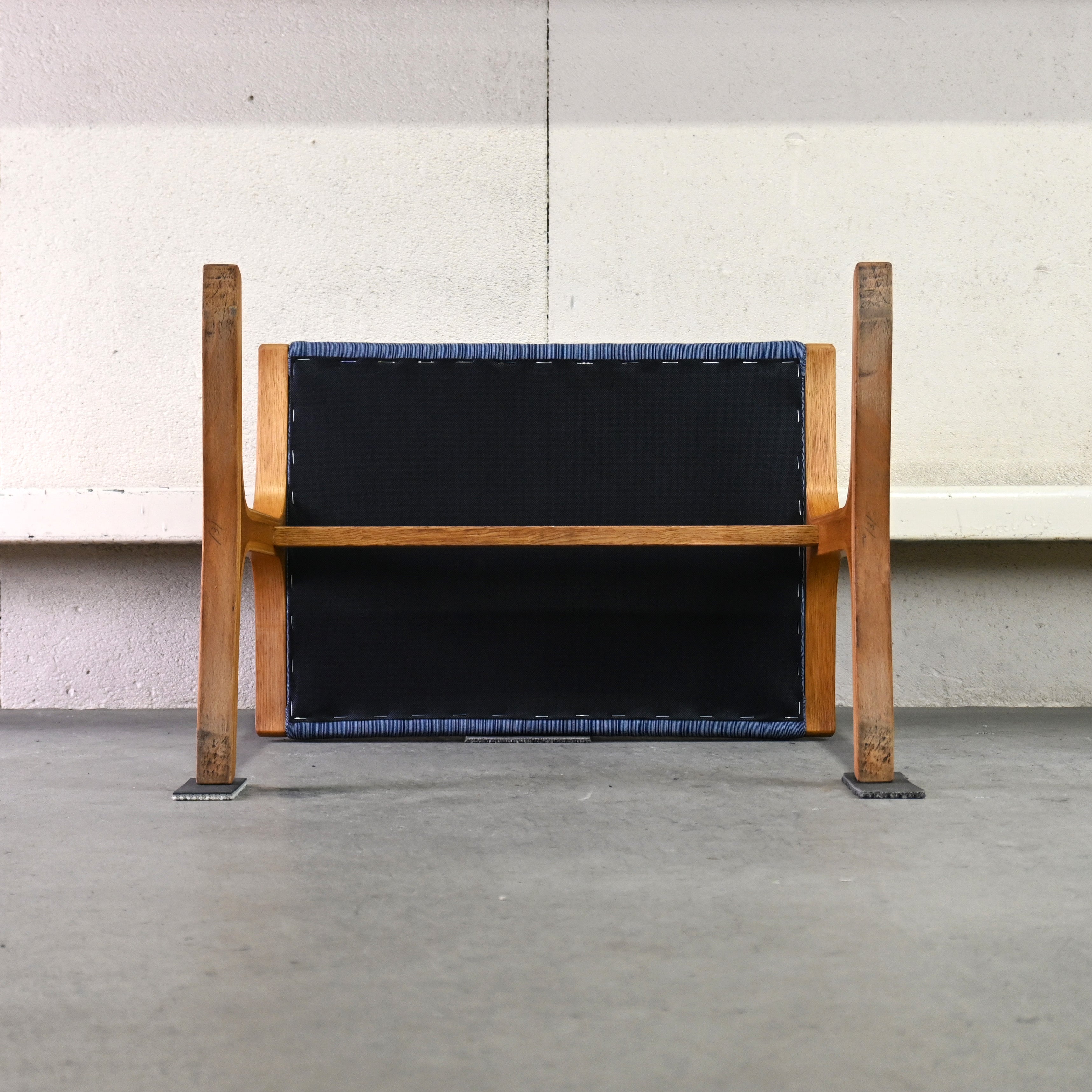 Tendo mokko Mitsumasa Sugasawa Heron Vintage Ottoman Oakwood × Fabric Remake Japanese modern style / 天童木工 菅澤光政 ヘロン ヴィンテージ オットマン オーク材 × ファブリック リメイク ジャパニーズモダンスタイル