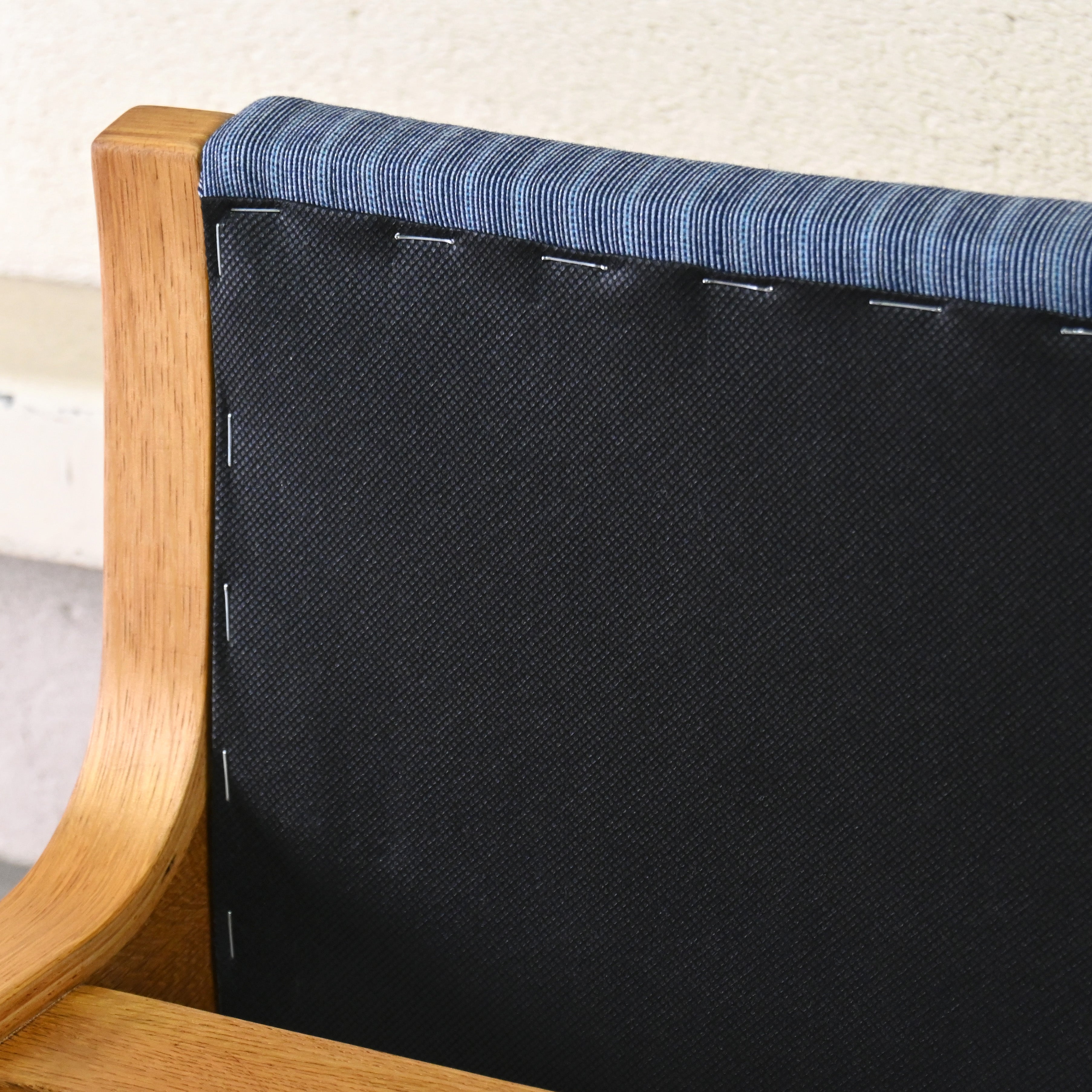 Tendo mokko Mitsumasa Sugasawa Heron Vintage Ottoman Oakwood × Fabric Remake Japanese modern style / 天童木工 菅澤光政 ヘロン ヴィンテージ オットマン オーク材 × ファブリック リメイク ジャパニーズモダンスタイル