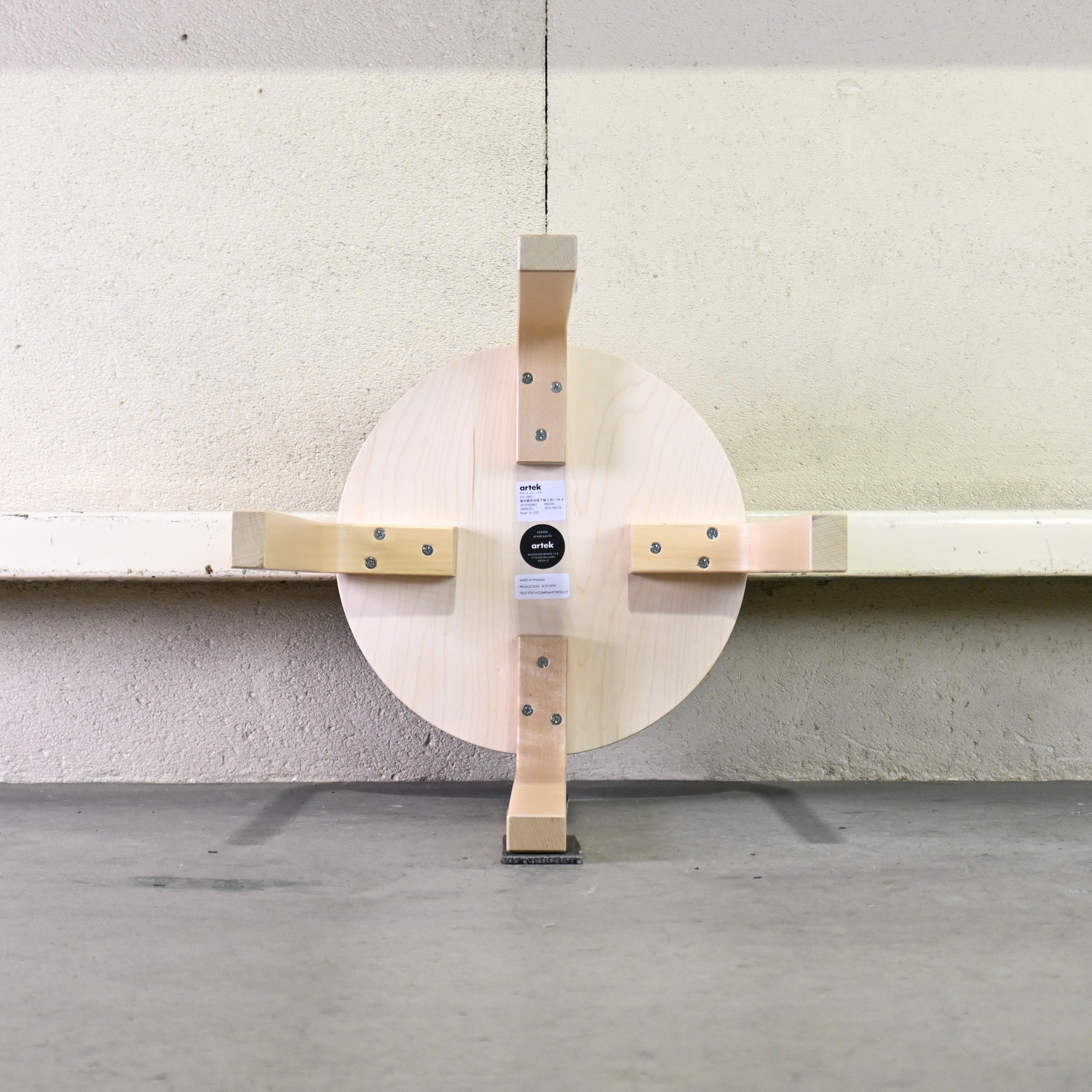 Artek Alvar Aalto Stool E60 Birch wood Natural lacquer 2025’s Scandinavian design / アルテック アルヴァ・アアルト スツールE60 バーチ材 ナチュラルラッカー 2025年出荷品 北欧デザイン