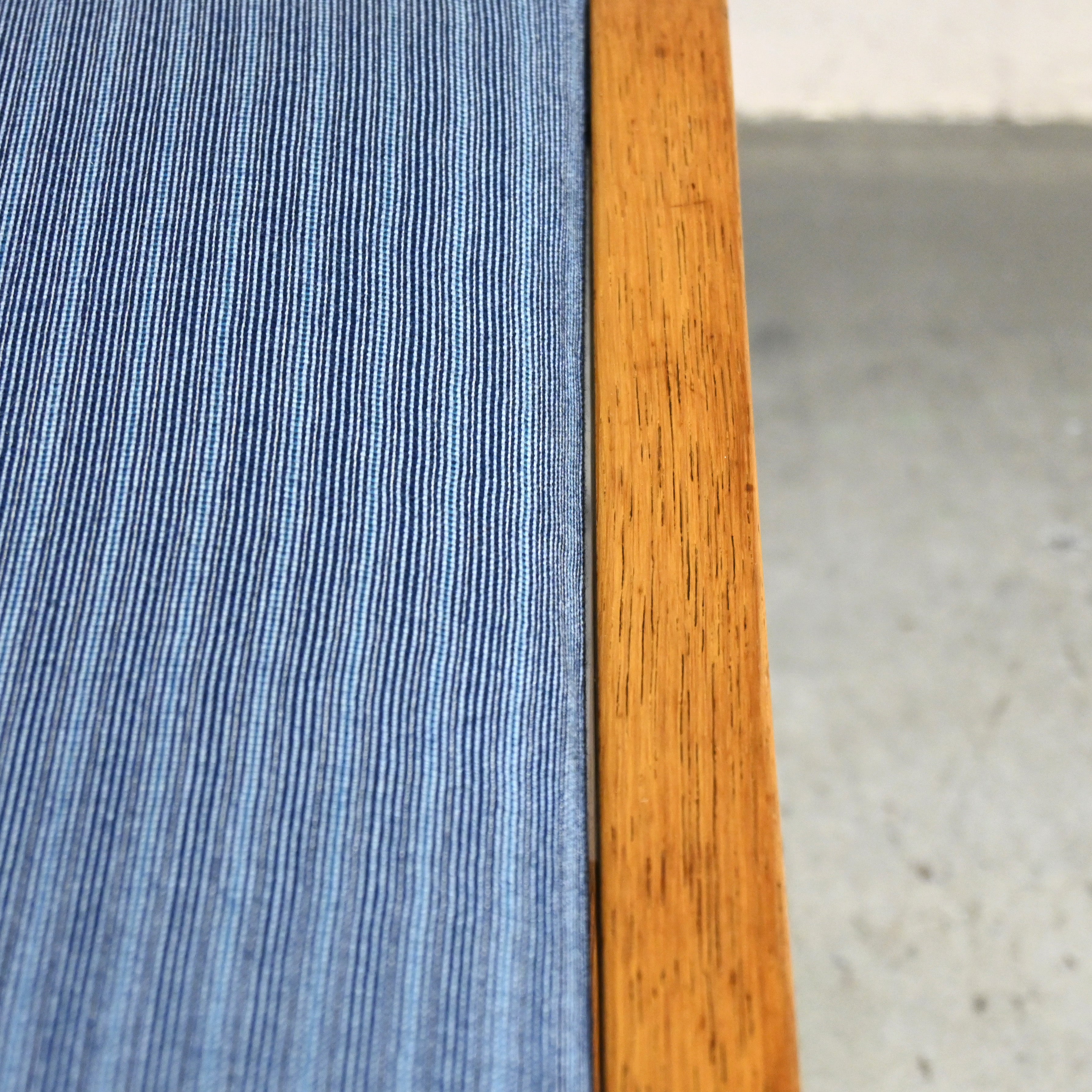 Tendo mokko Mitsumasa Sugasawa Heron Vintage Ottoman Oakwood × Fabric Remake Japanese modern style / 天童木工 菅澤光政 ヘロン ヴィンテージ オットマン オーク材 × ファブリック リメイク ジャパニーズモダンスタイル