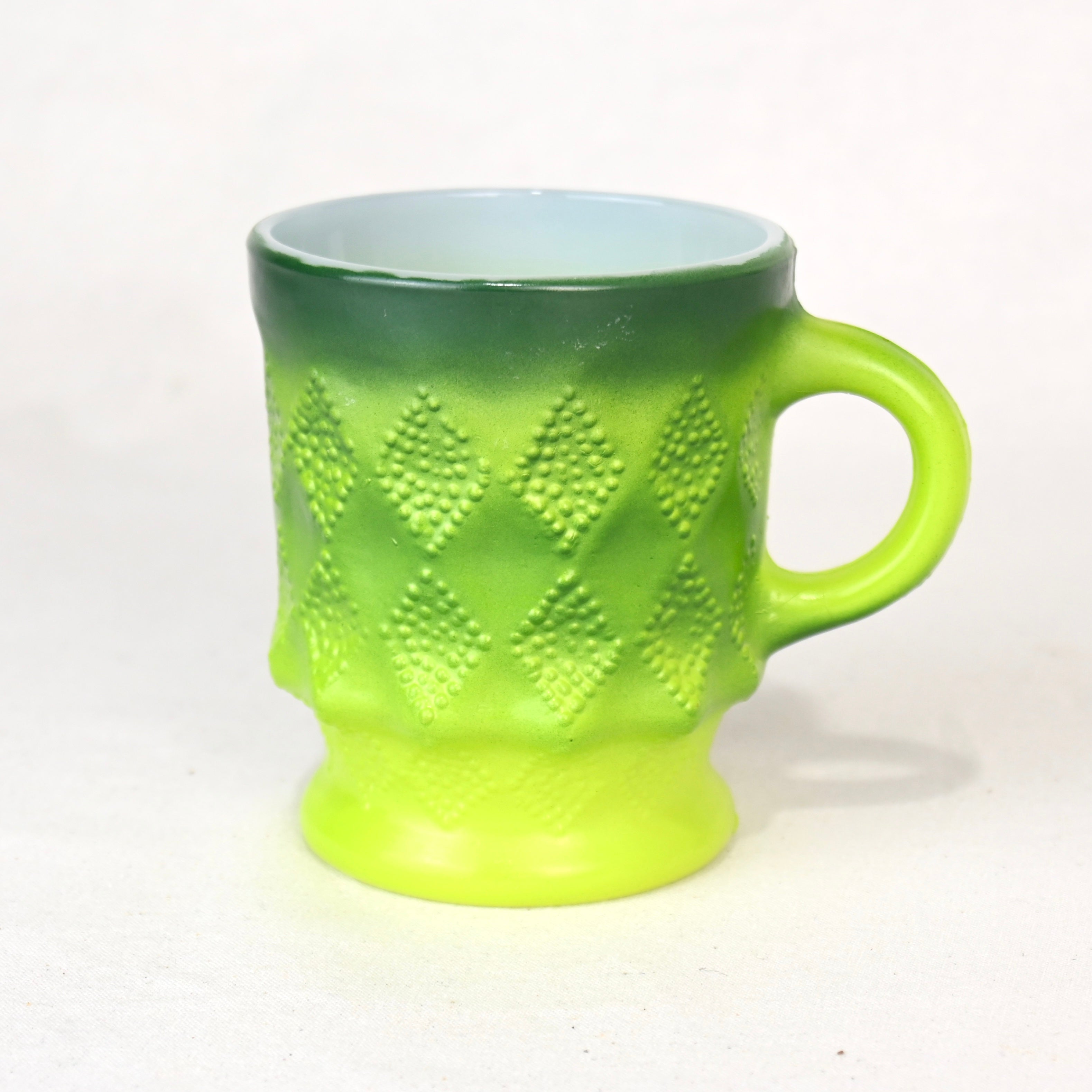 Fire King Kimberly Milk glass Mug Green 1960~1970’s / ファイヤーキング キンバリー ミルクガラス マグカップ グリーン 1960~1970年代