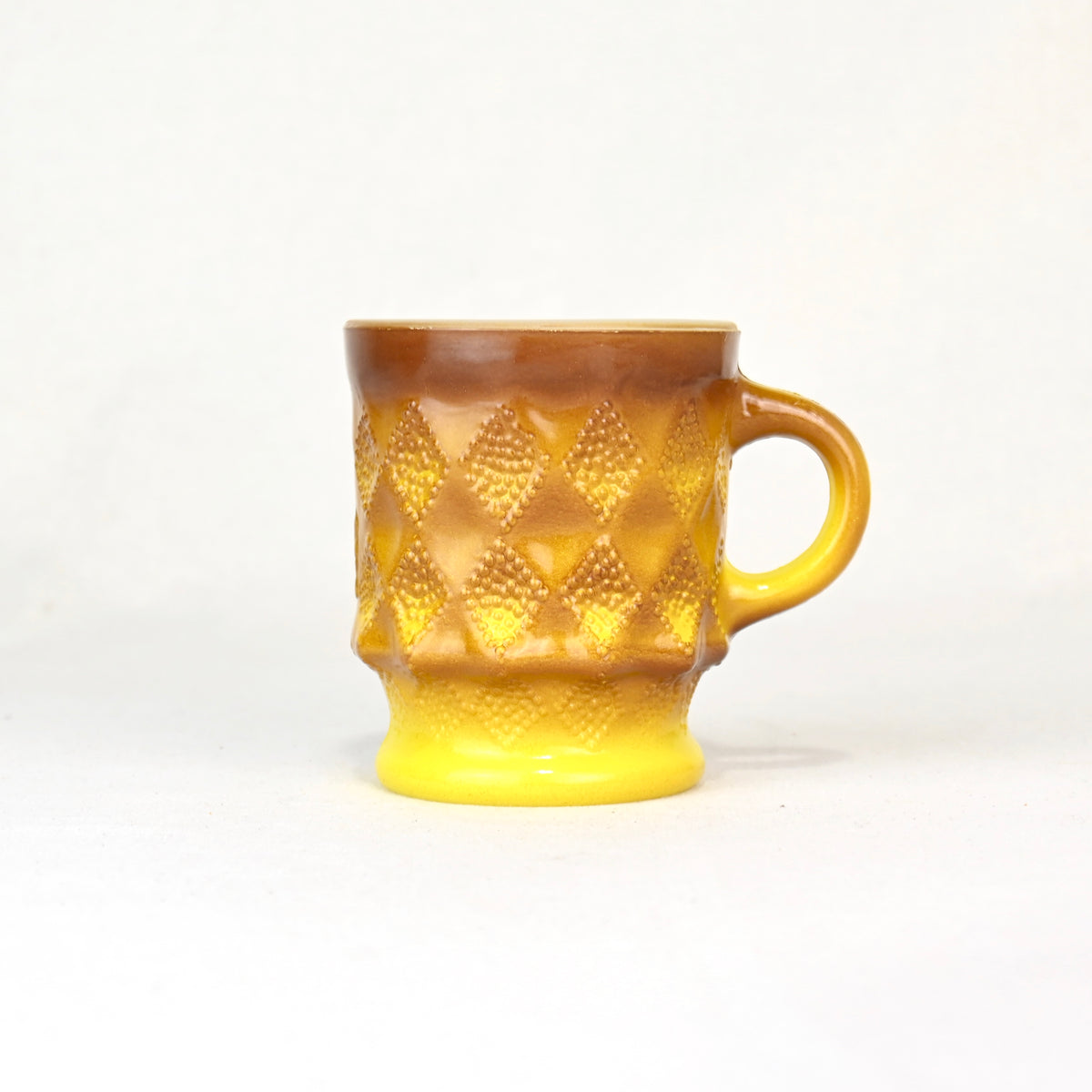 Fire King Kimberly Milk glass Mug Yellow 1960~1970