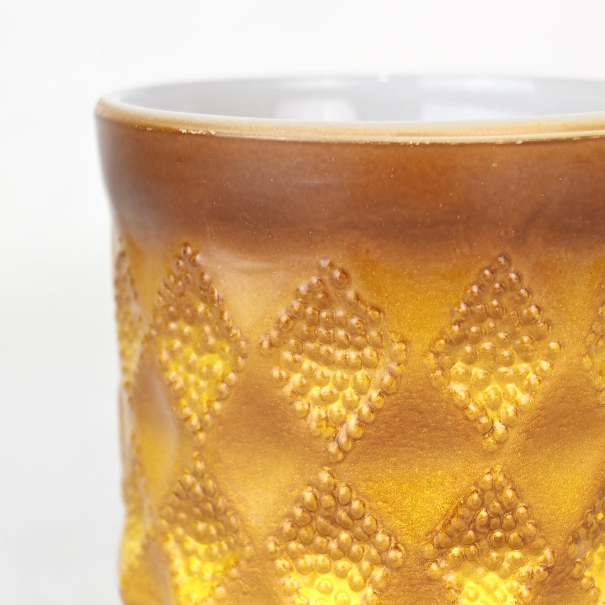 Fire King Kimberly Milk glass Mug Yellow 1960~1970