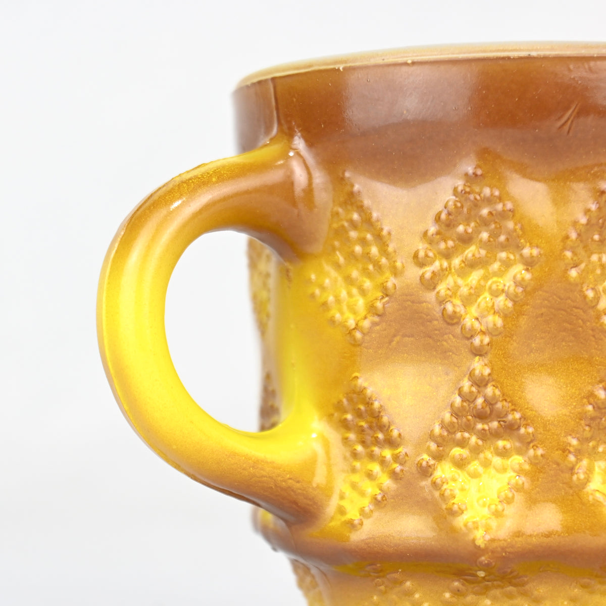 Fire King Kimberly Milk glass Mug Yellow 1960~1970