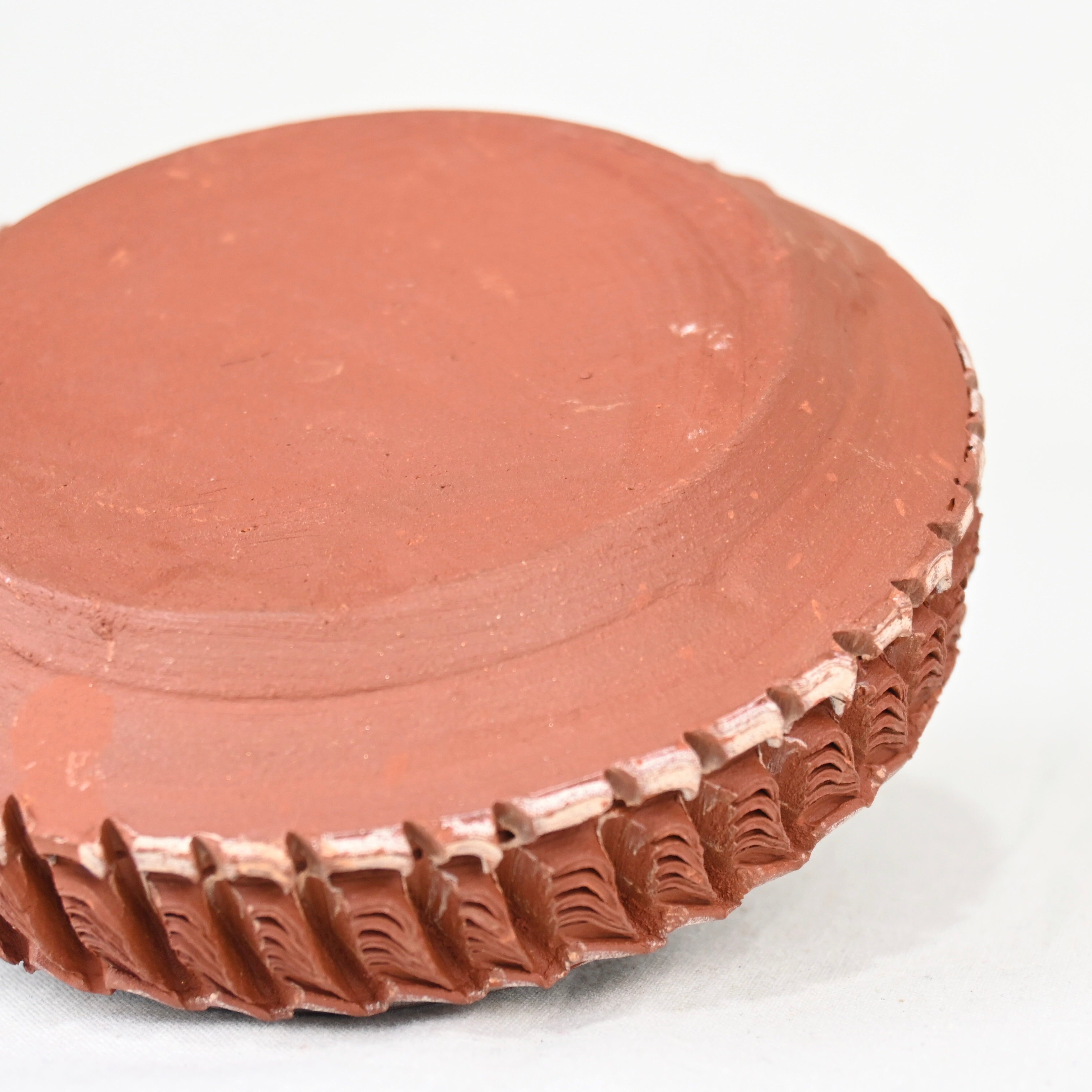 Terracotta Ash tray Relief Clay work Hand craft / テラコッタ アッシュトレイ レリーフ 灰皿 粘土細工 ハンドメイド