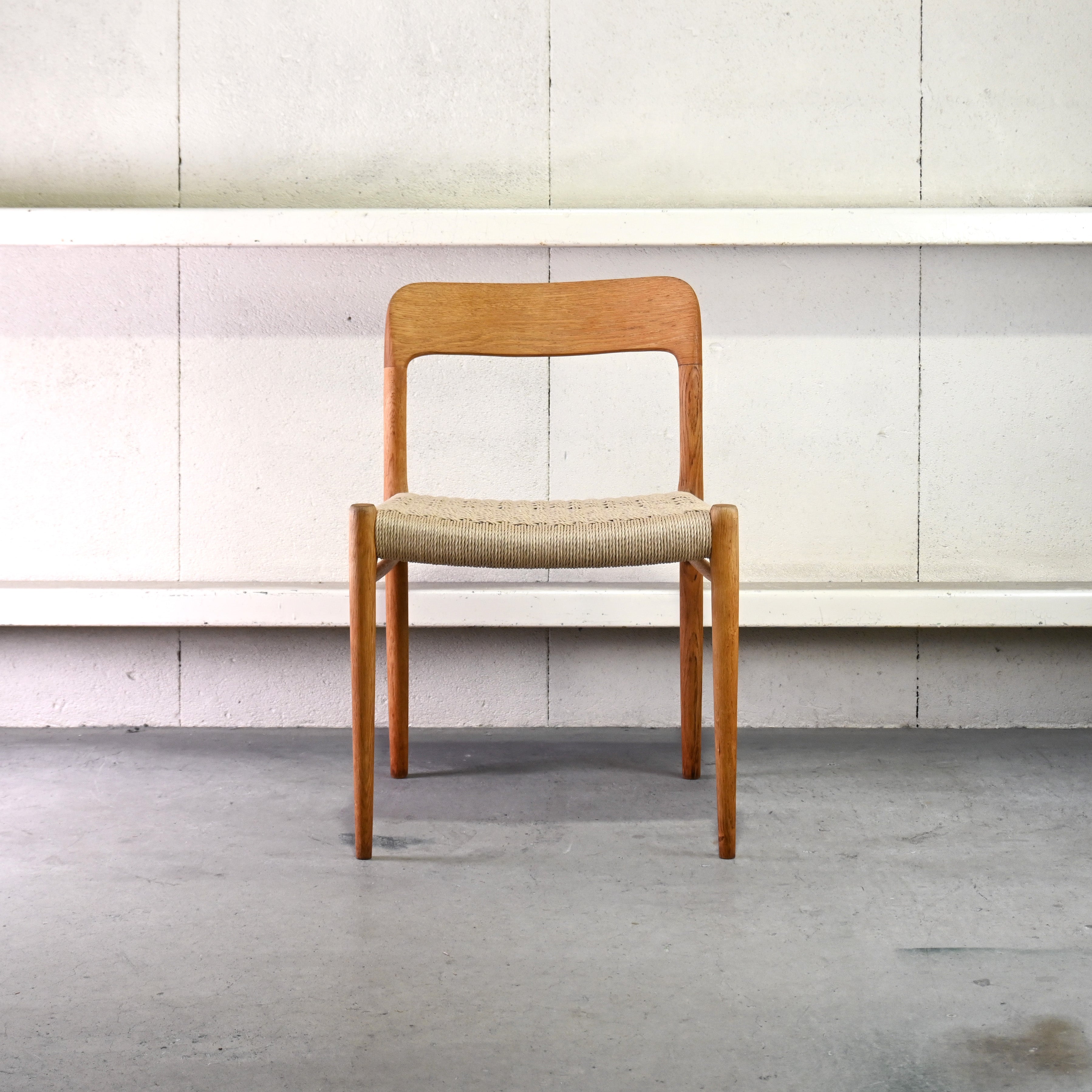 Niels O. Møller J.L. Møllers Møbelfabrik Model No.75 Chair Oak × Paper code Remake Danish vintage Scandinavian design / ニールス・オット・モラー J.L.モラー 75チェア オーク材 × ペーパーコード リメイク デンマークヴィンテージ 北欧デザイン