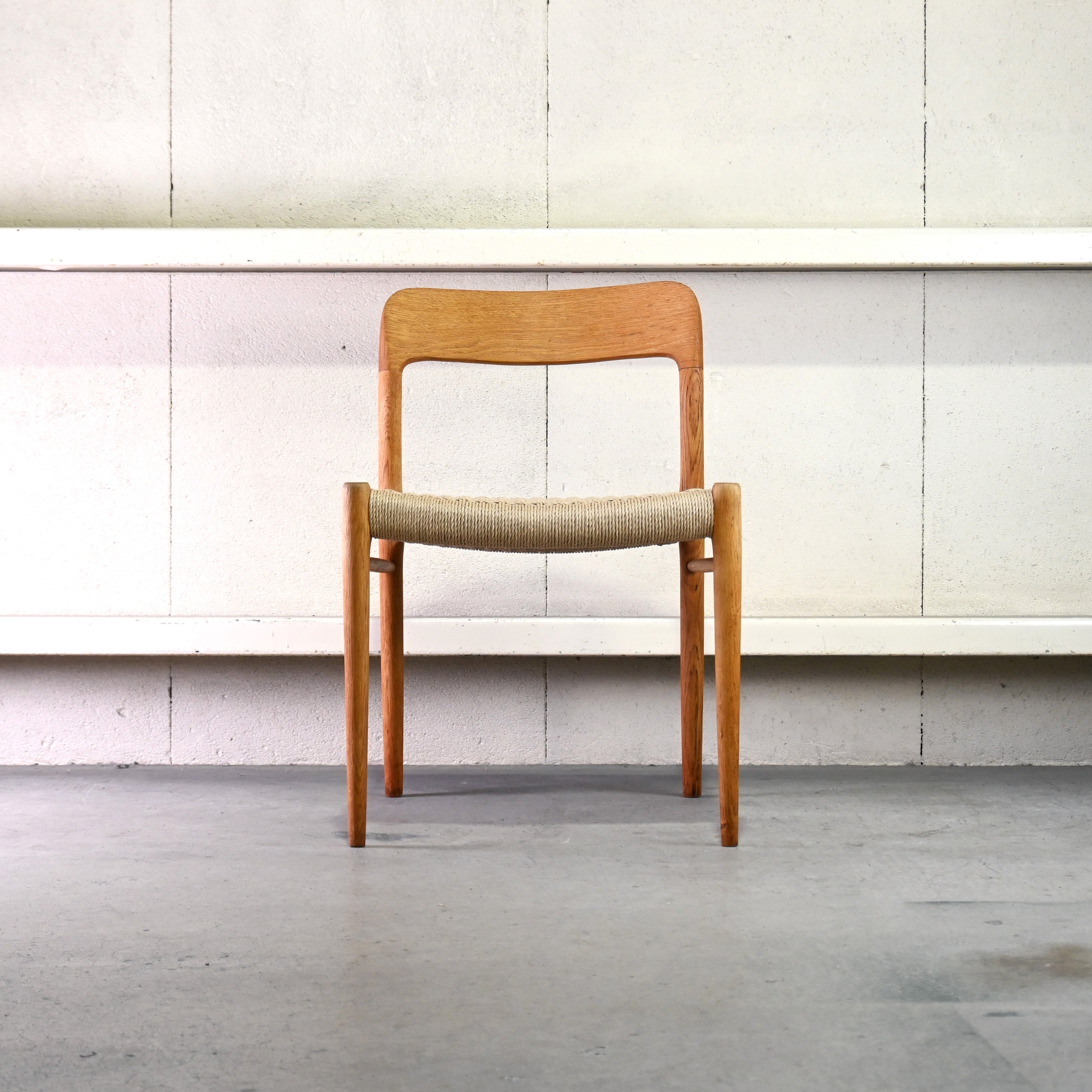 Niels O. Møller J.L. Møllers Møbelfabrik Model No.75 Chair Oak × Paper code Remake Danish vintage Scandinavian design / ニールス・オット・モラー J.L.モラー 75チェア オーク材 × ペーパーコード リメイク デンマークヴィンテージ 北欧デザイン