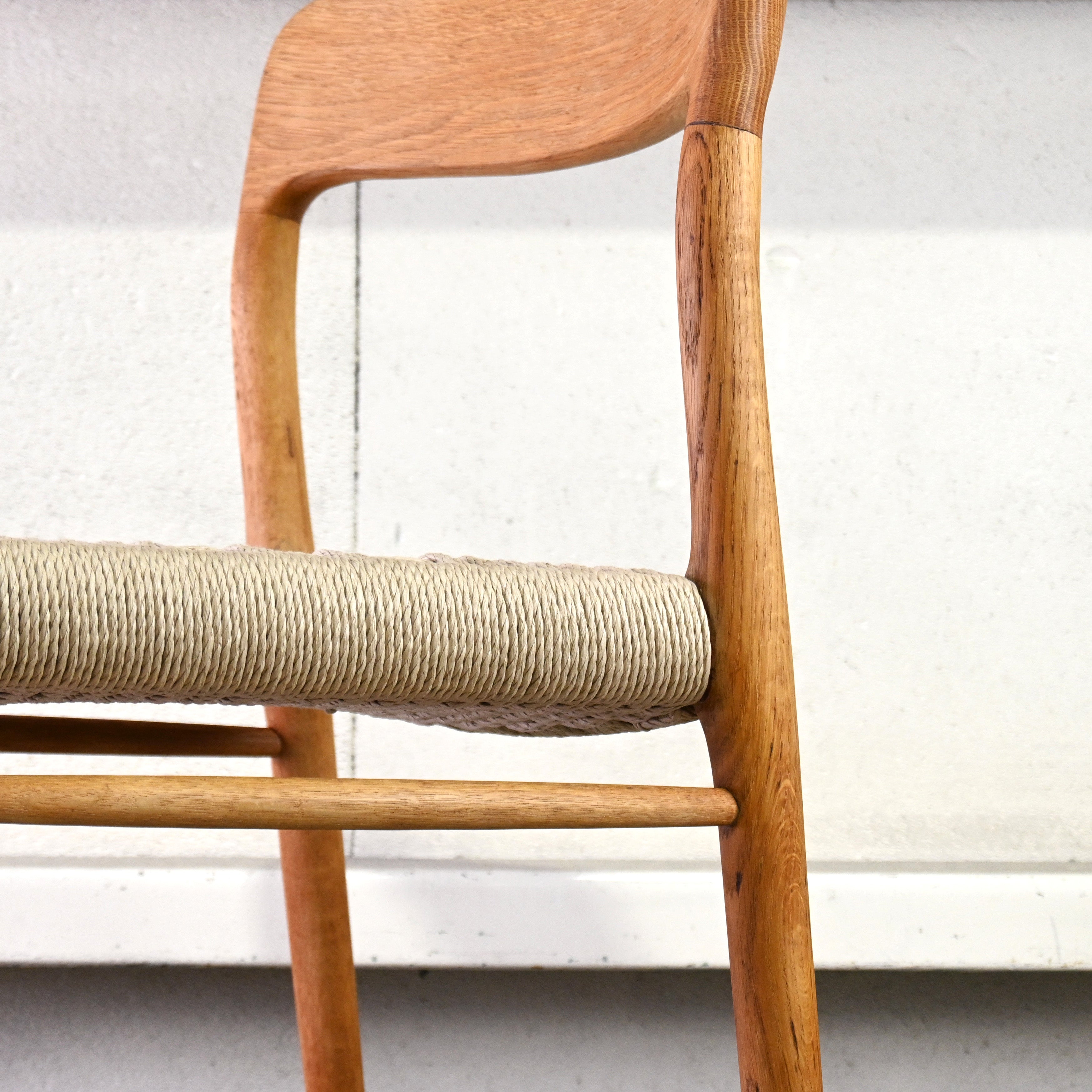 Niels O. Møller J.L. Møllers Møbelfabrik Model No.75 Chair Oak × Paper code Remake Danish vintage Scandinavian design / ニールス・オット・モラー J.L.モラー 75チェア オーク材 × ペーパーコード リメイク デンマークヴィンテージ 北欧デザイン