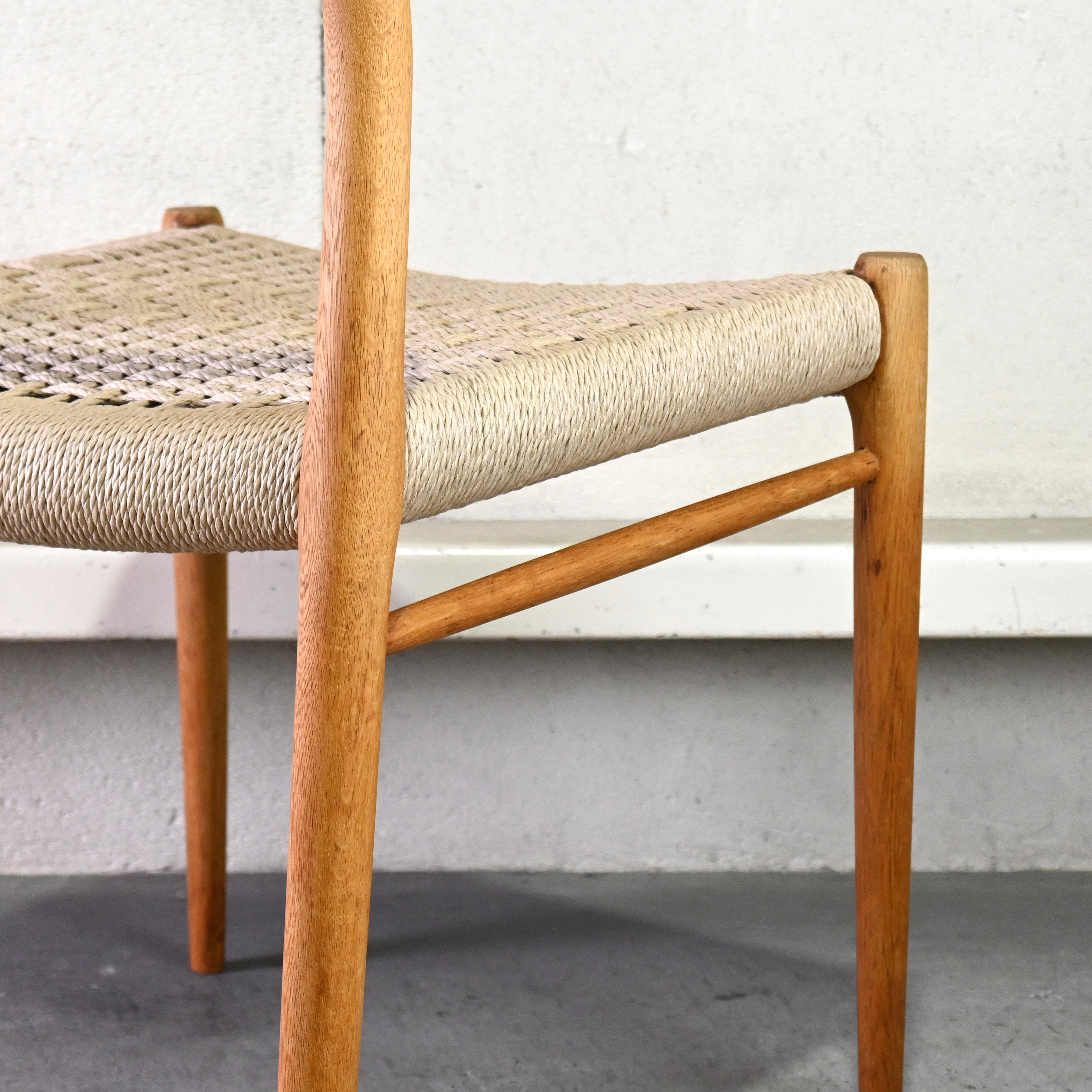 Niels O. Møller J.L. Møllers Møbelfabrik Model No.75 Chair Oak × Paper code Remake Danish vintage Scandinavian design / ニールス・オット・モラー J.L.モラー 75チェア オーク材 × ペーパーコード リメイク デンマークヴィンテージ 北欧デザイン