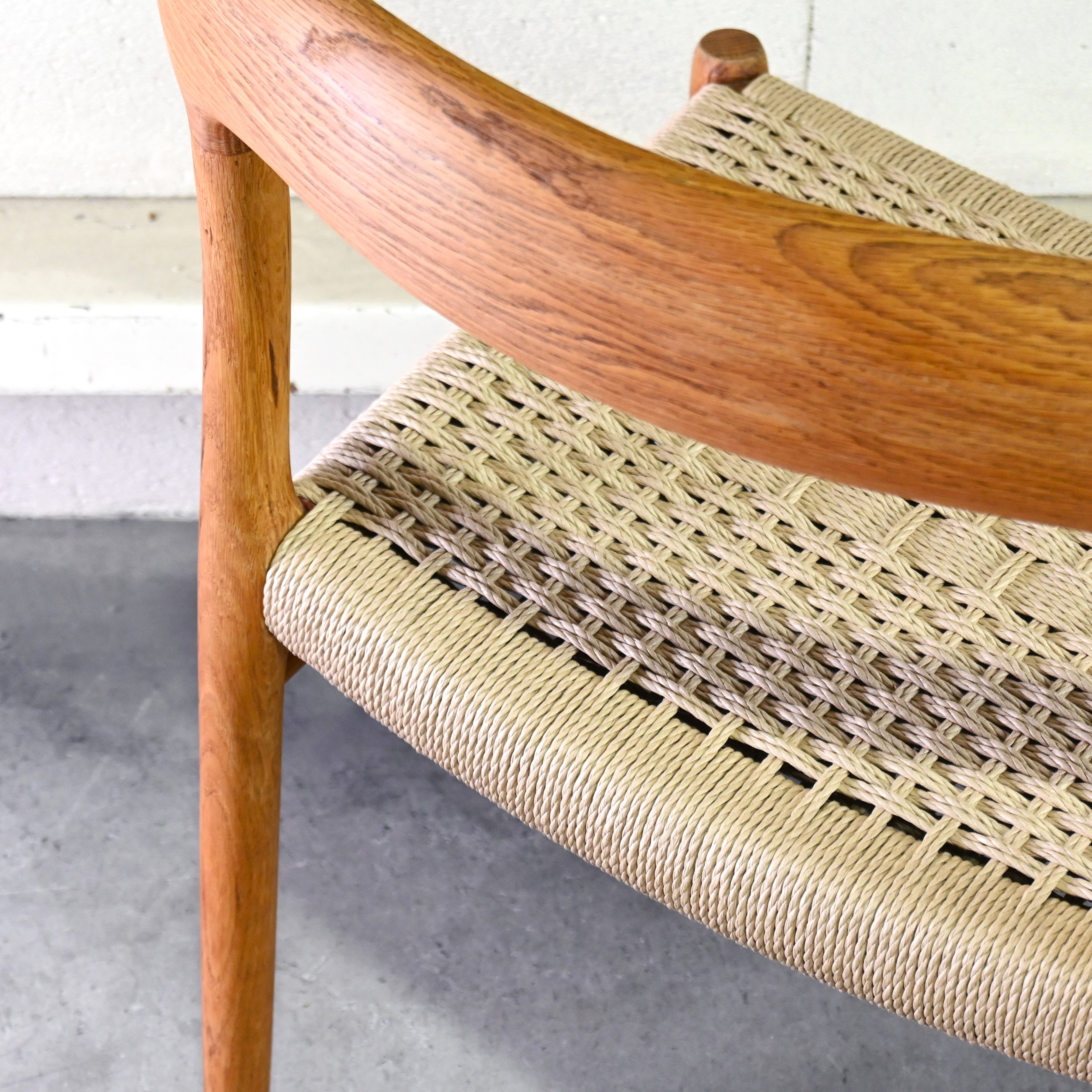 Niels O. Møller J.L. Møllers Møbelfabrik Model No.75 Chair Oak × Paper code Remake Danish vintage Scandinavian design / ニールス・オット・モラー J.L.モラー 75チェア オーク材 × ペーパーコード リメイク デンマークヴィンテージ 北欧デザイン
