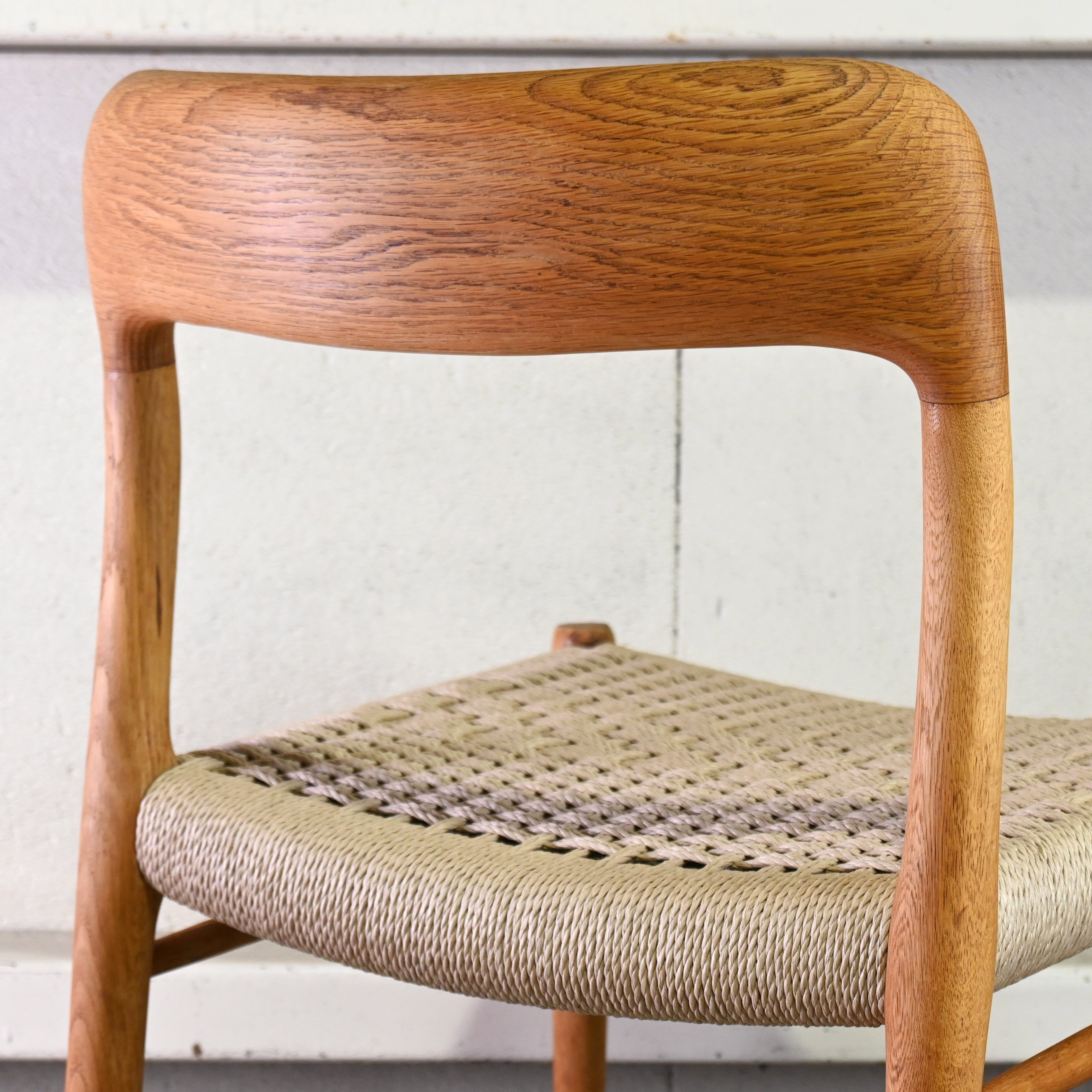 Niels O. Møller J.L. Møllers Møbelfabrik Model No.75 Chair Oak × Paper code Remake Danish vintage Scandinavian design / ニールス・オット・モラー J.L.モラー 75チェア オーク材 × ペーパーコード リメイク デンマークヴィンテージ 北欧デザイン