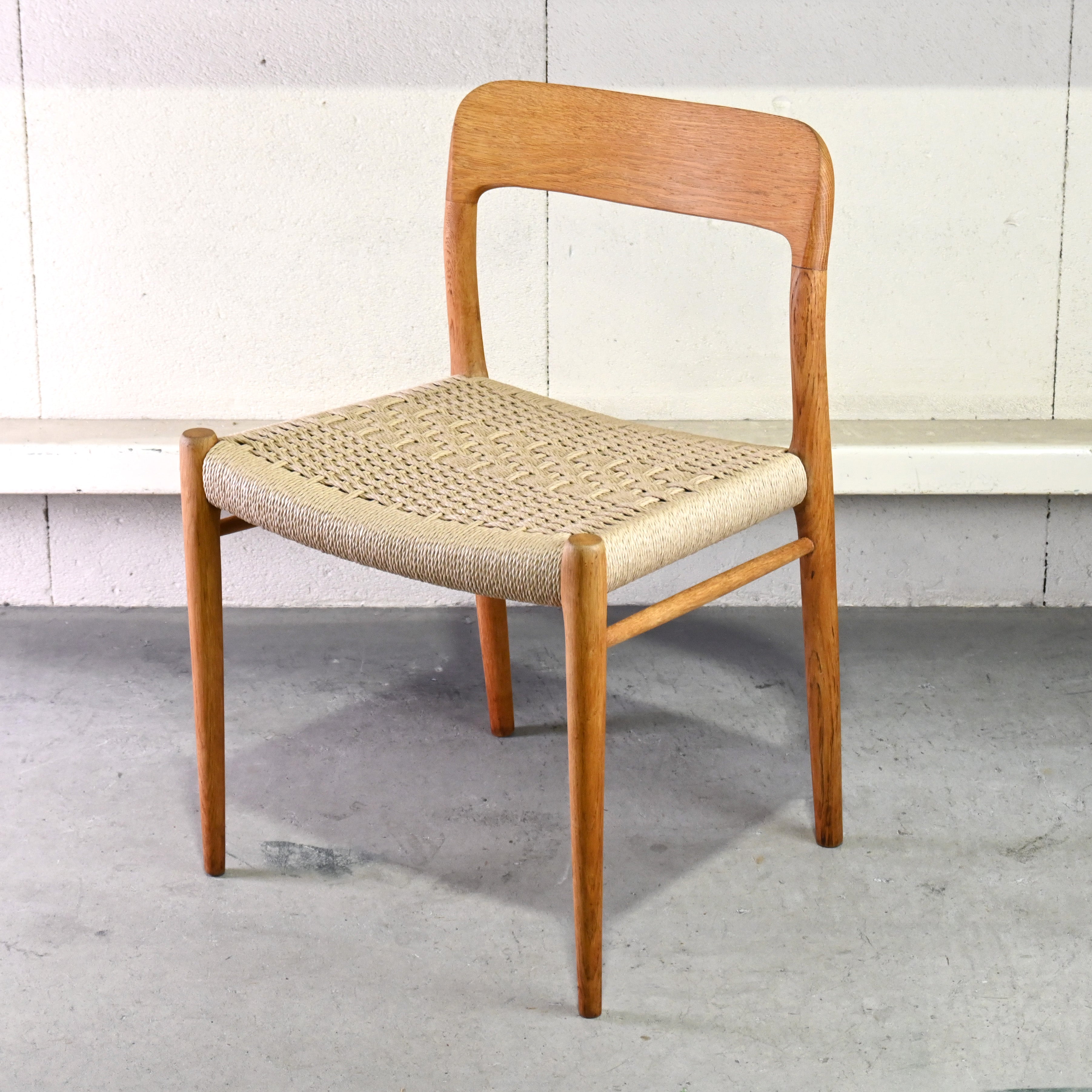 Niels O. Møller J.L. Møllers Møbelfabrik Model No.75 Chair Oak × Paper code Remake Danish vintage Scandinavian design / ニールス・オット・モラー J.L.モラー 75チェア オーク材 × ペーパーコード リメイク デンマークヴィンテージ 北欧デザイン